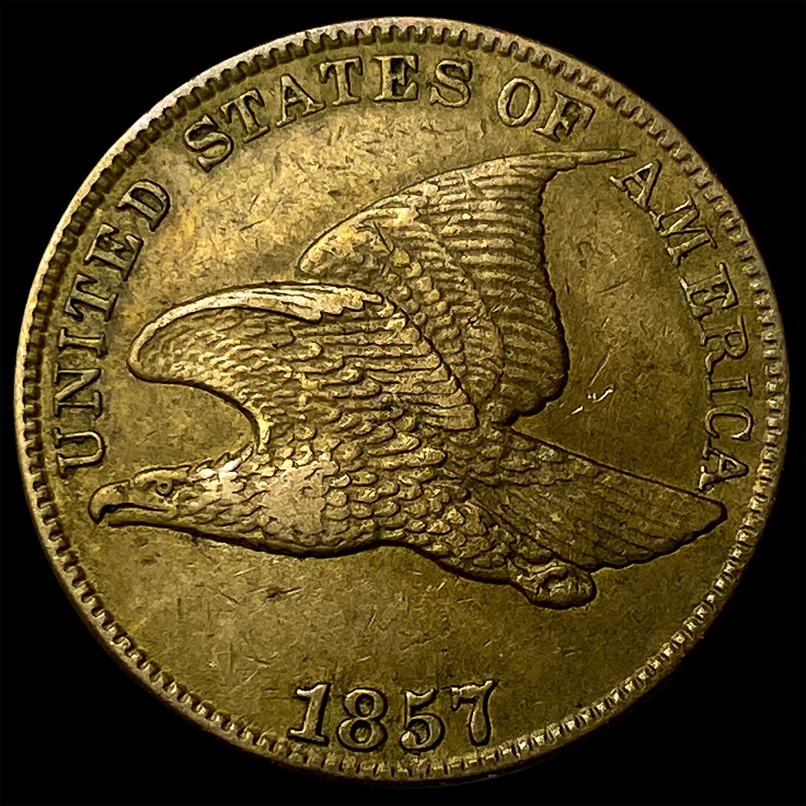 1857 Flying Eagle Cent CLOSELY UNCIRCULATED: 1857 Flying Eagle Cent CLOSELY UNCIRCULATED