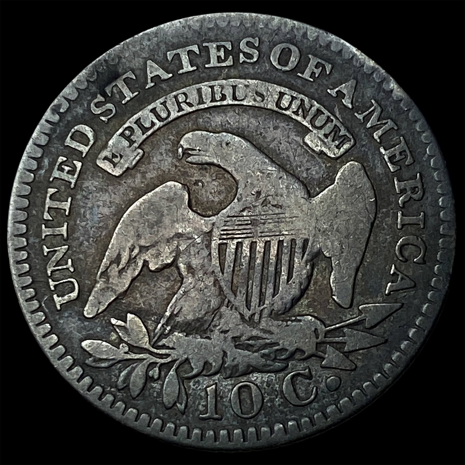 1821 Capped Bust Dime NICELY CIRCULATED - 2