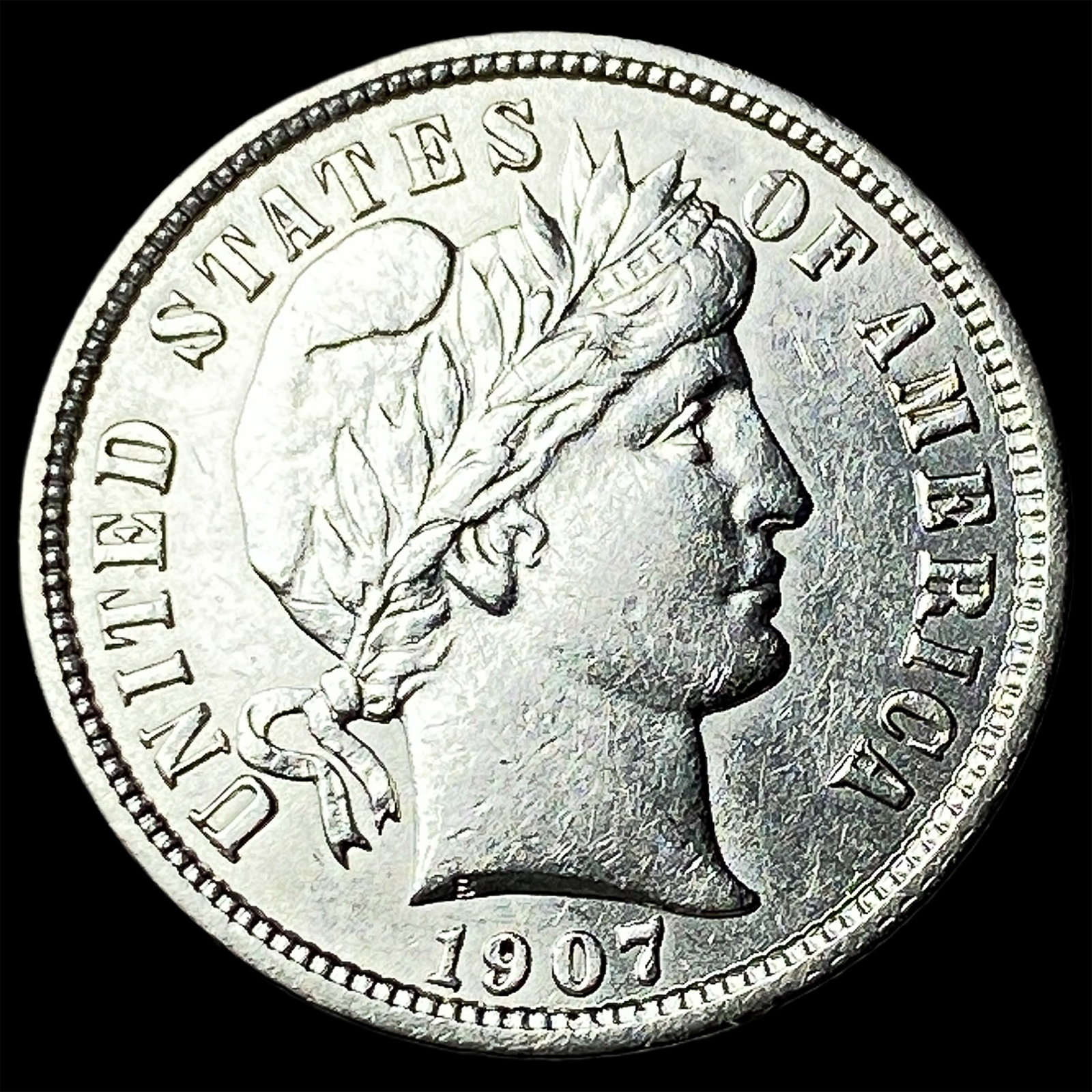 1907 Silver Barber Dime CLOSELY UNCIRCULATED (1 of 2)