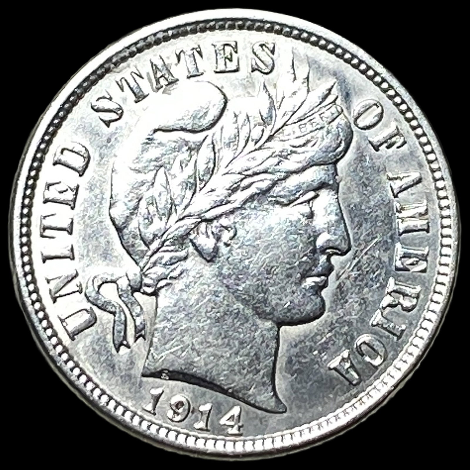 1914-D Silver Barber Dime UNCIRCULATED: 1914-D Silver Barber Dime UNCIRCULATED