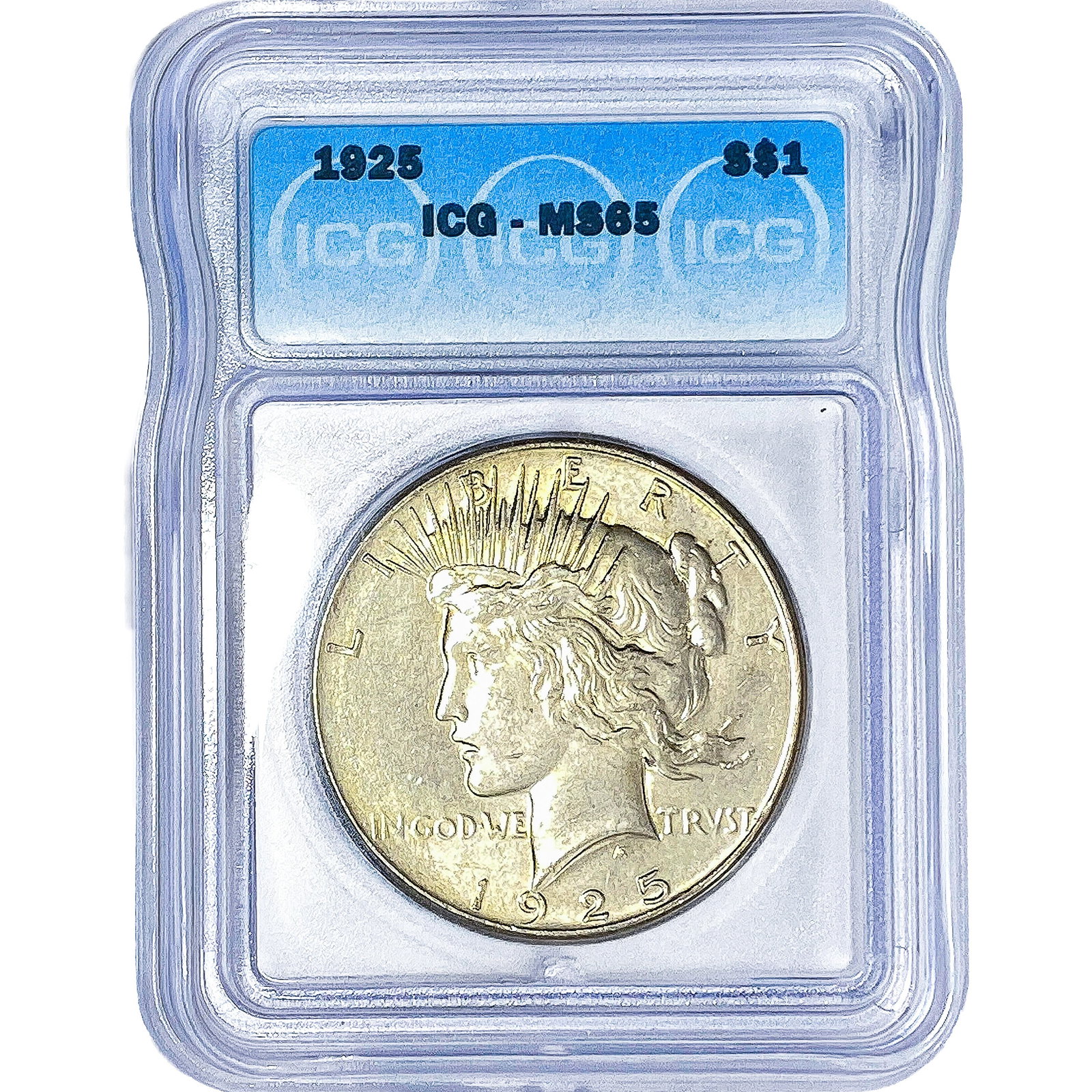1925 Silver Peace Dollar ICG MS65: 1925 Silver Peace Dollar ICG MS65