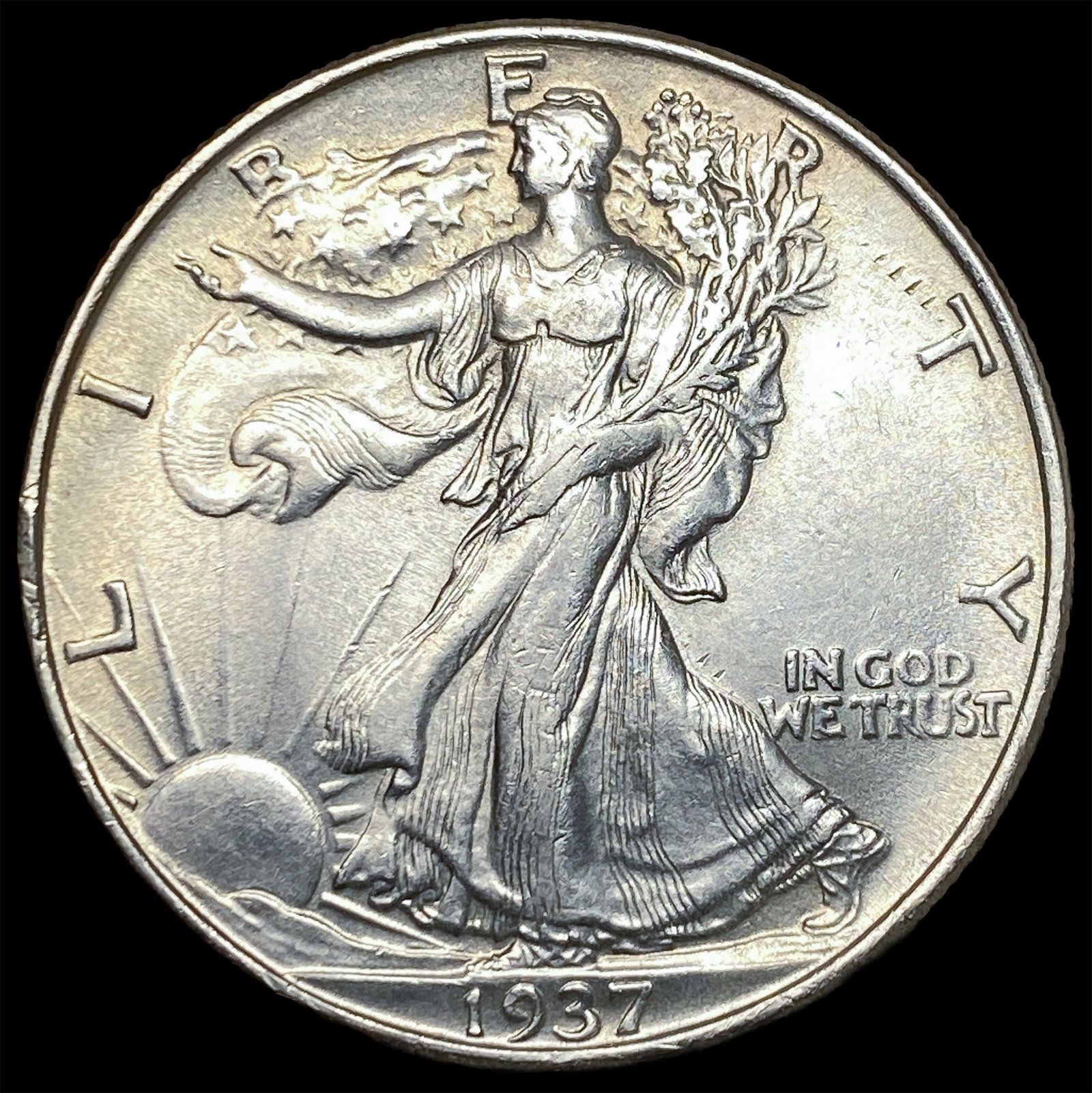 1937 Silver Walking Liberty Half Dollar NICELY CIRCULATED (1 of 2)