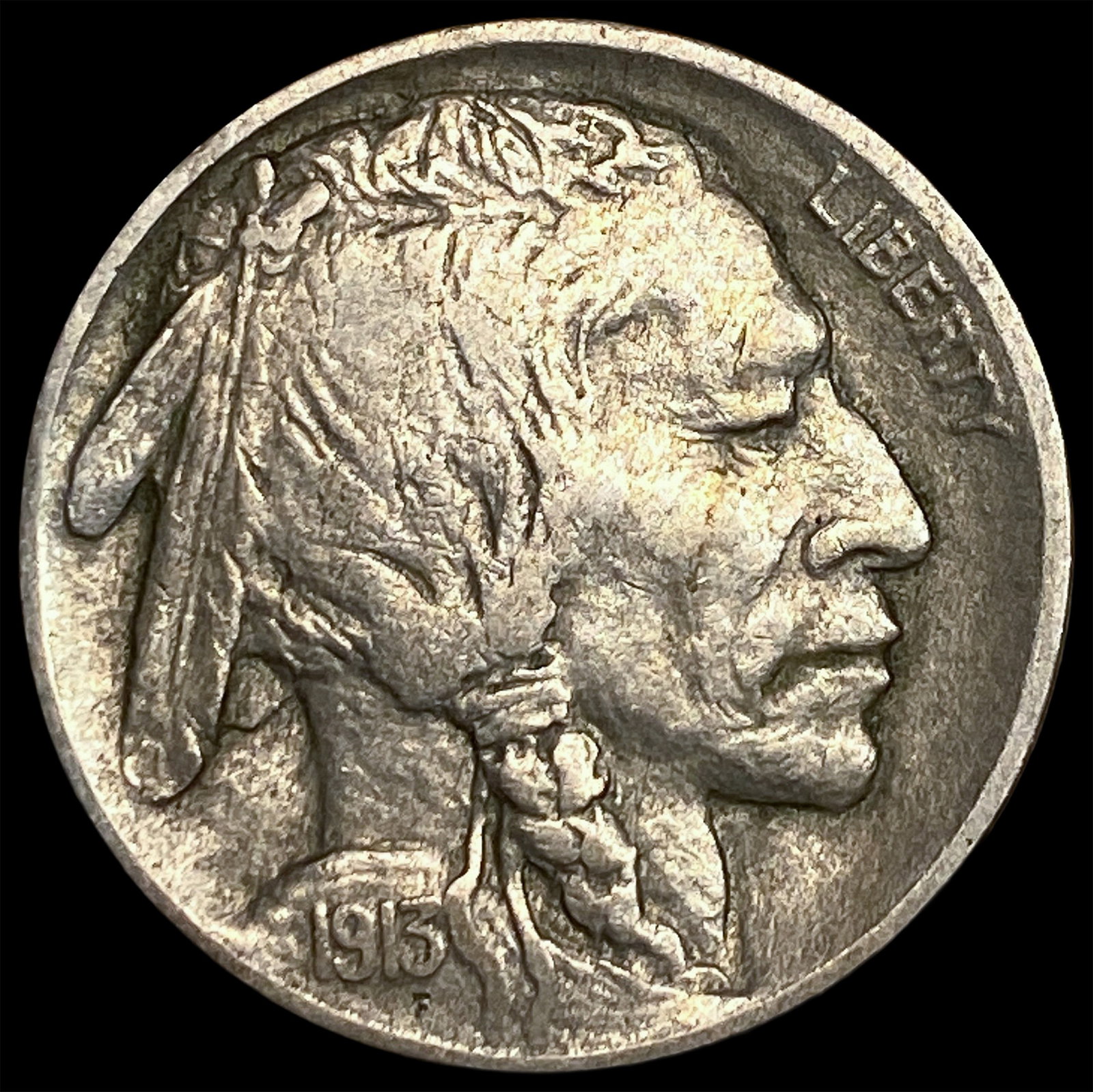 1913-D Type 2 Buffalo Nickel NEARLY UNCIRCULATED (1 of 2)