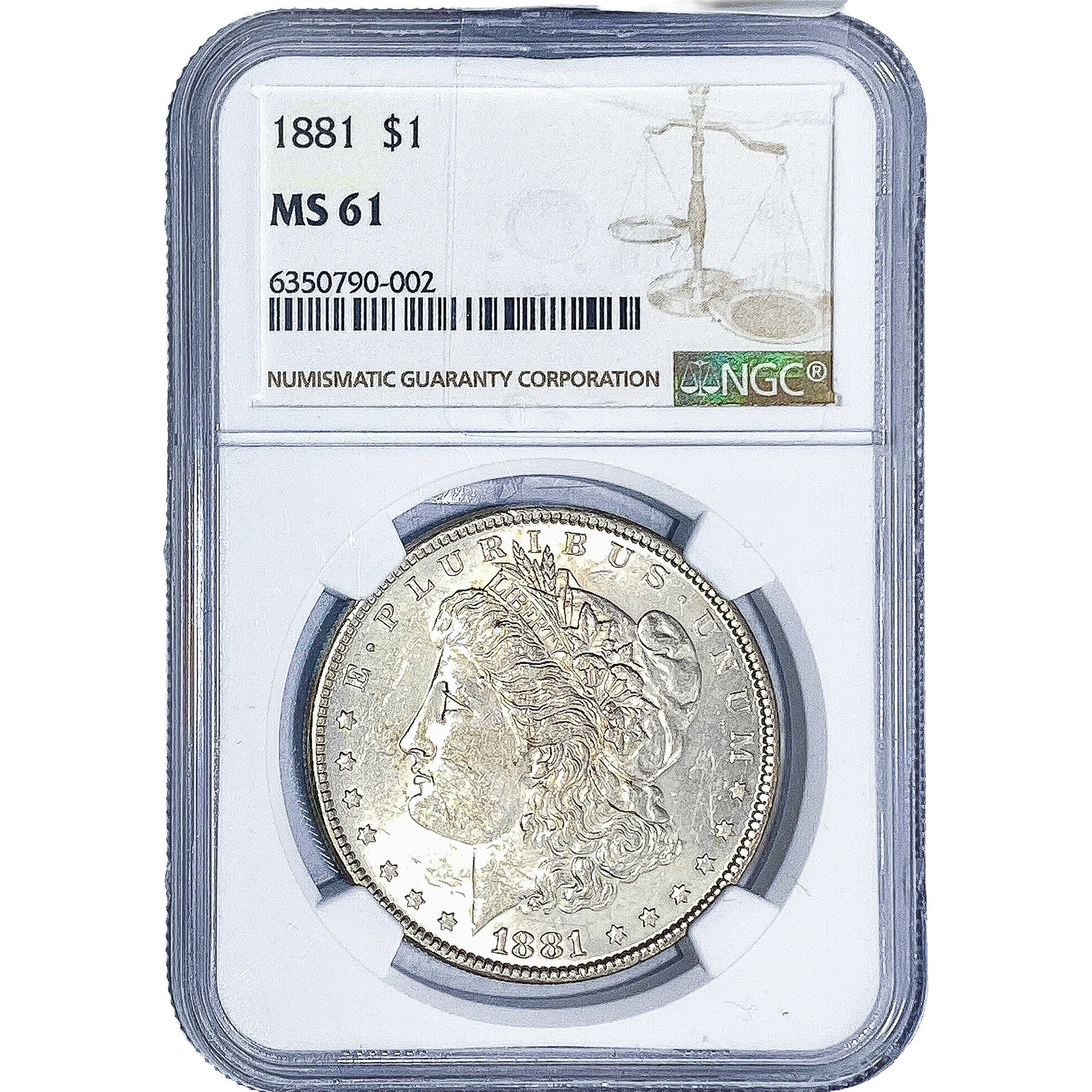 1881 Morgan Silver Dollar NGC MS61 (1 of 2)