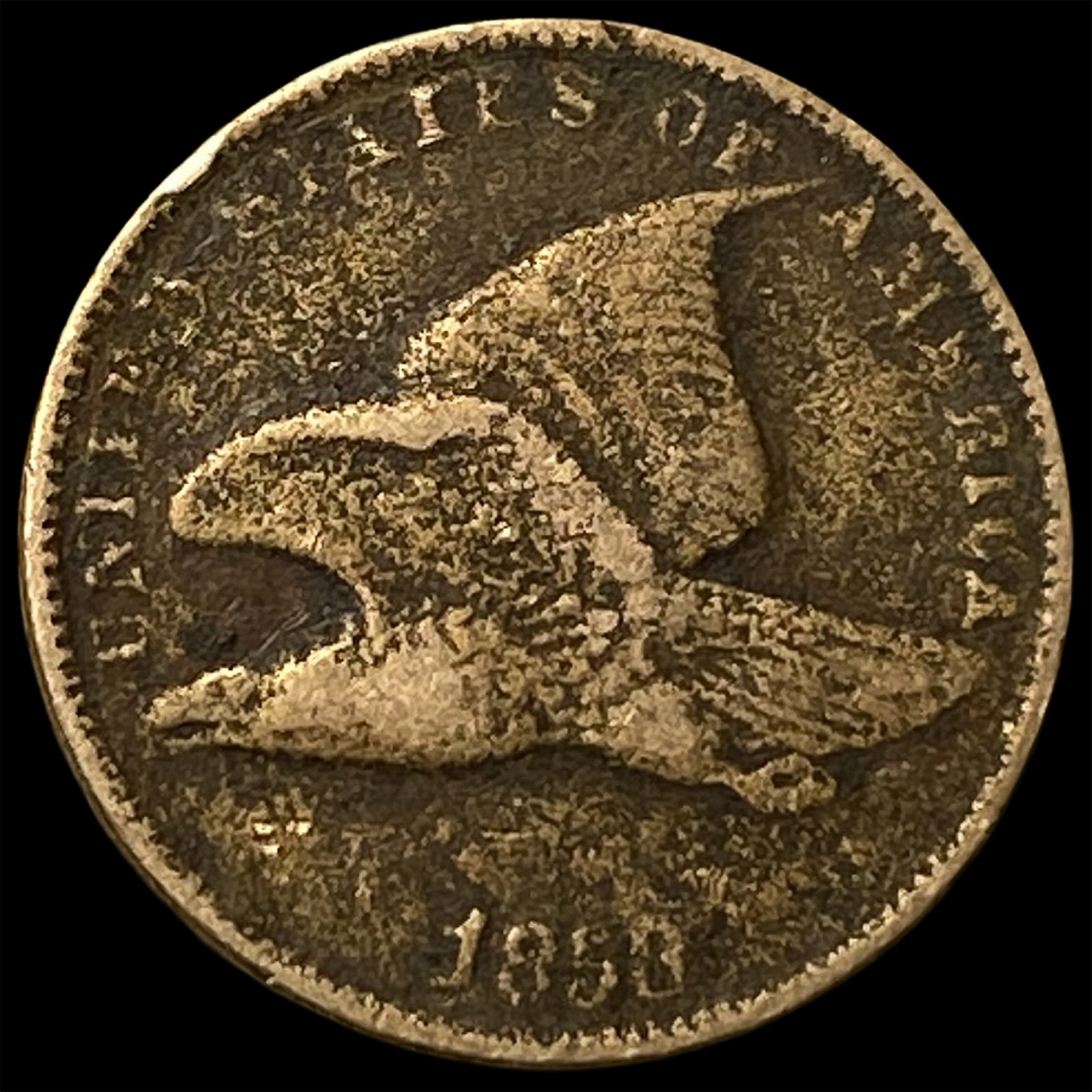 1858 Copper-Nickel Flying Eagle Cent HIGH GRADE (1 of 2)