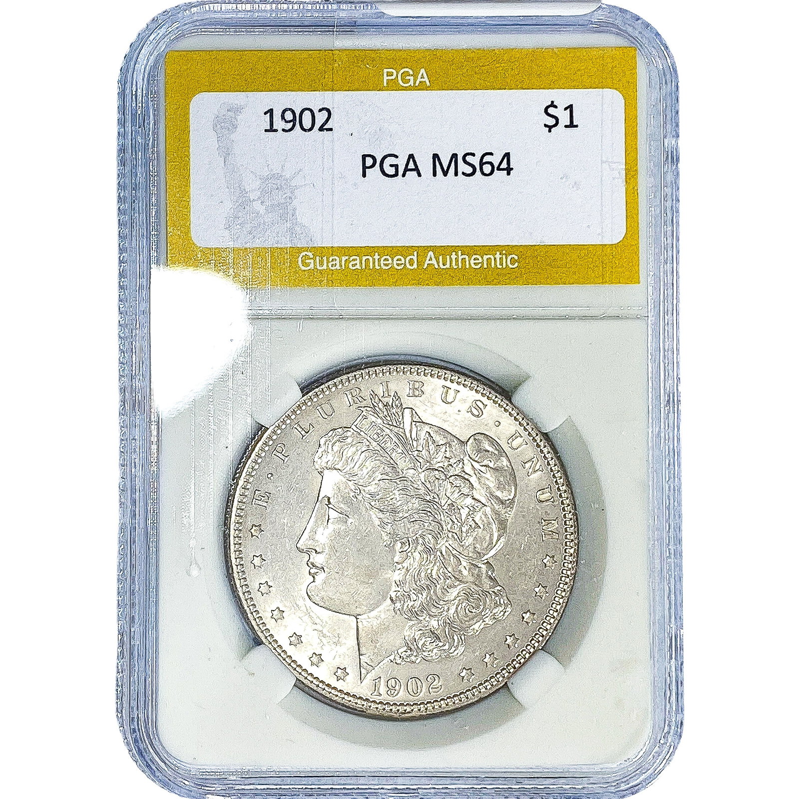1902 Morgan Silver Dollar PGA MS64: 1902 Morgan Silver Dollar PGA MS64