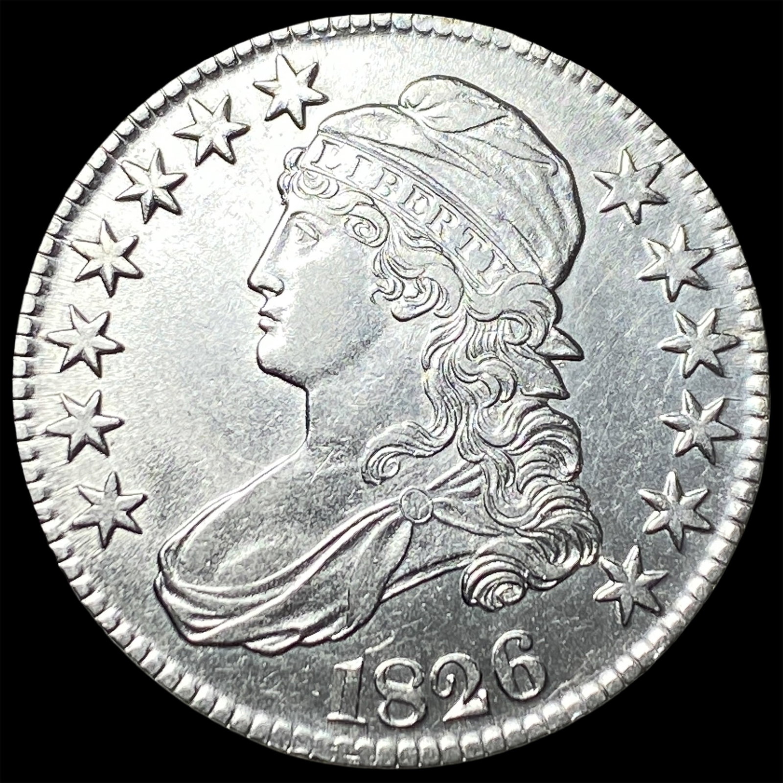 1826 Silver Capped Bust Half Dollar CLOSELY UNCIRCULATED (1 of 2)