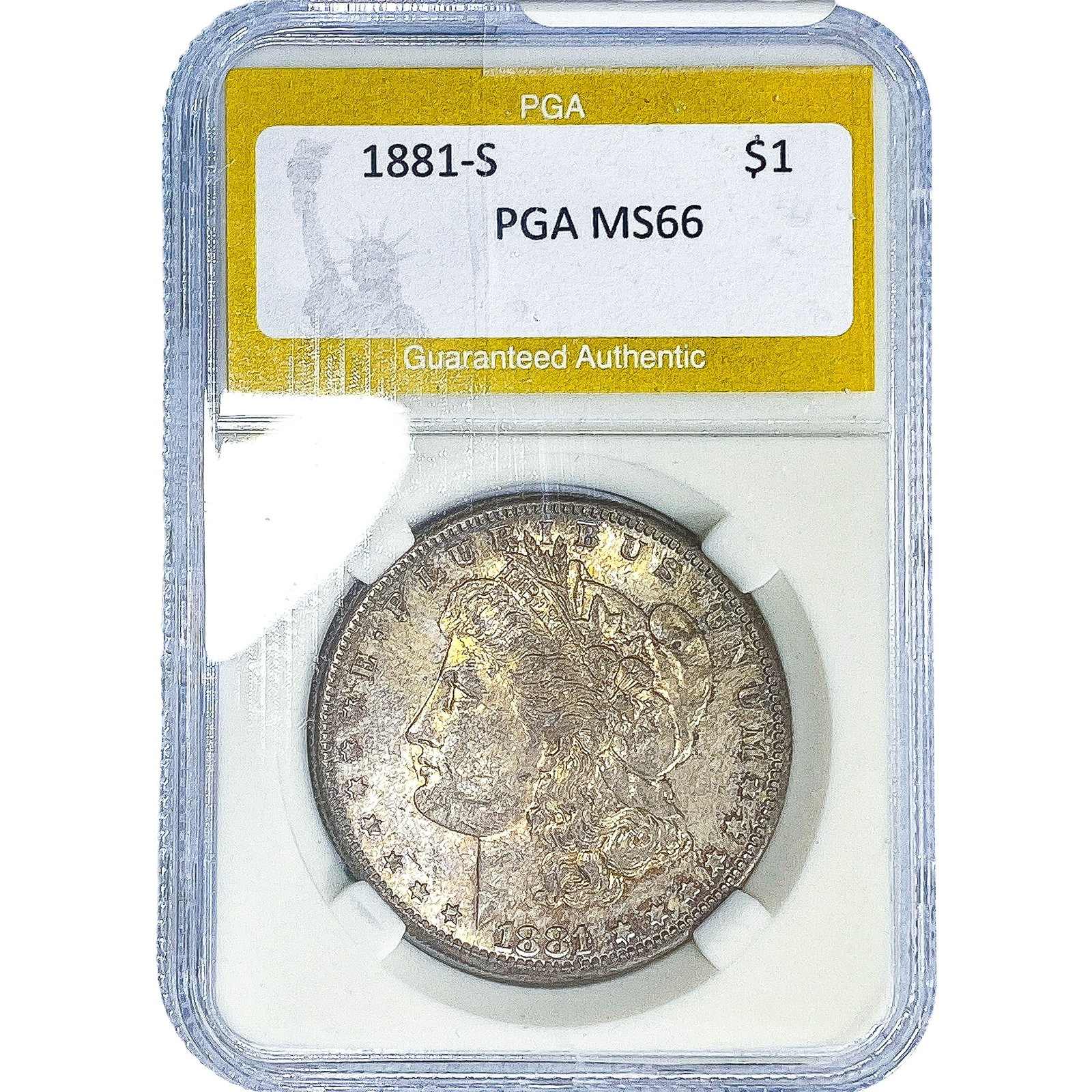 1881-S Morgan Silver Dollar PGA MS66: 1881-S Morgan Silver Dollar PGA MS66