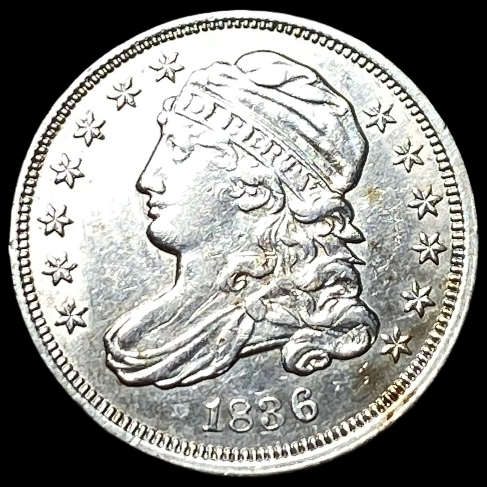 1836 Capped Bust Silver Dime CLOSELY UNCIRCULATED (1 of 2)