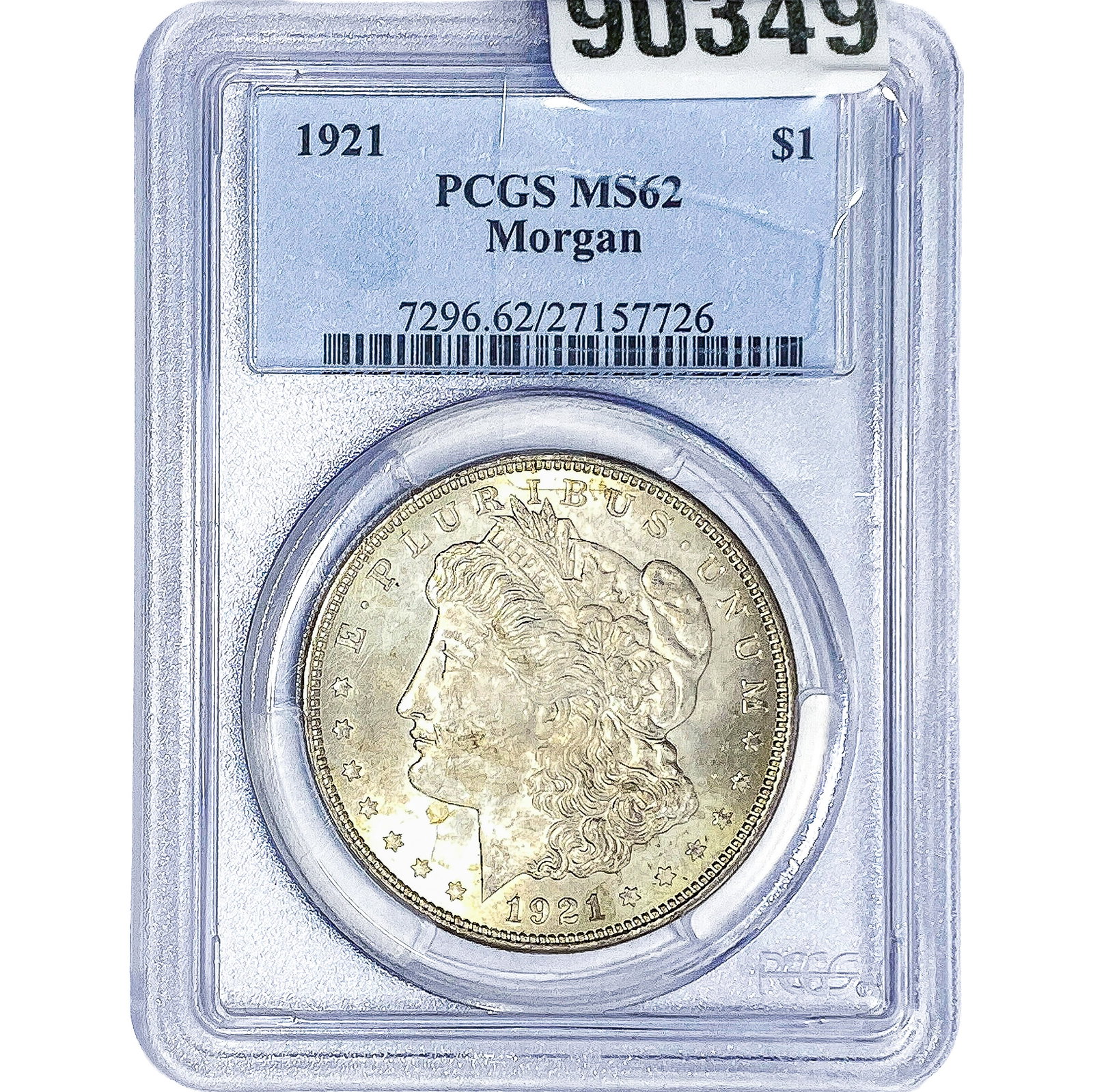 1921 Morgan Silver Dollar PCGS MS62: 1921 Morgan Silver Dollar PCGS MS62