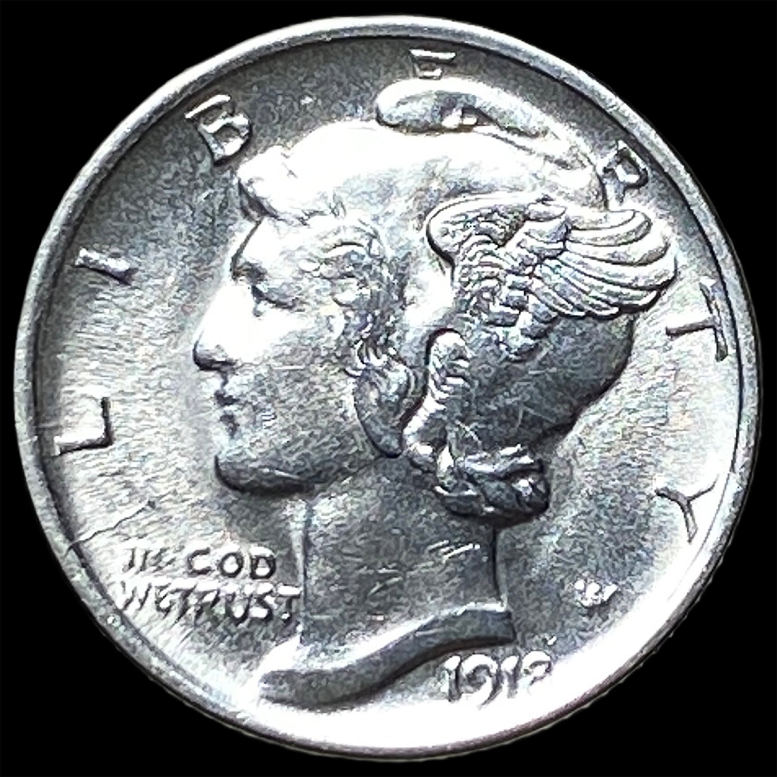1918-D Silver Mercury Dime CHOICE BU: 1918-D Silver Mercury Dime CHOICE BU