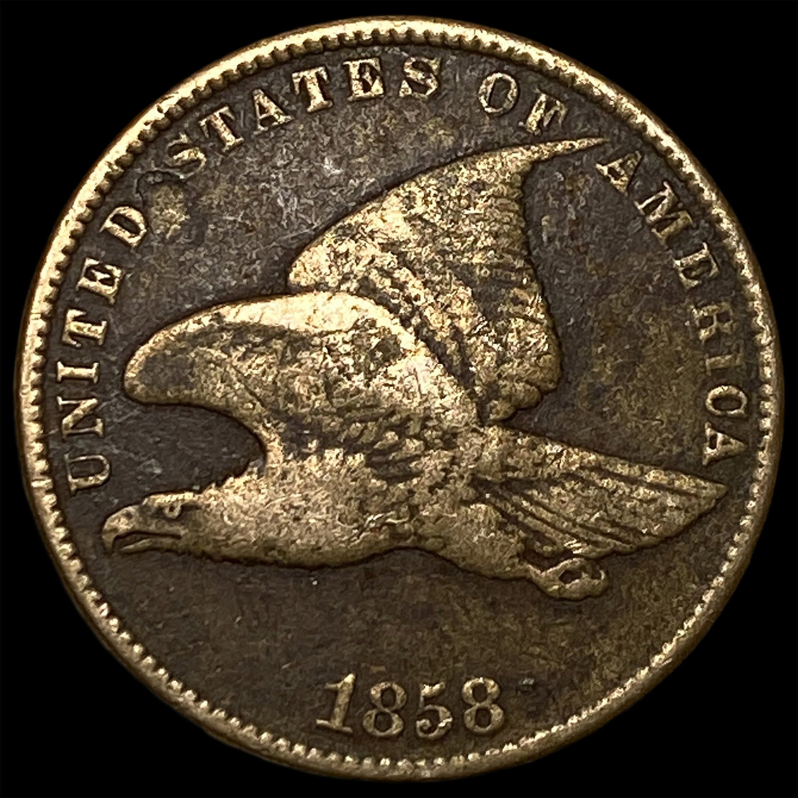 1858 Copper-Nickel Flying Eagle Cent HIGH GRADE: 1858 Copper-Nickel Flying Eagle Cent HIGH GRADE