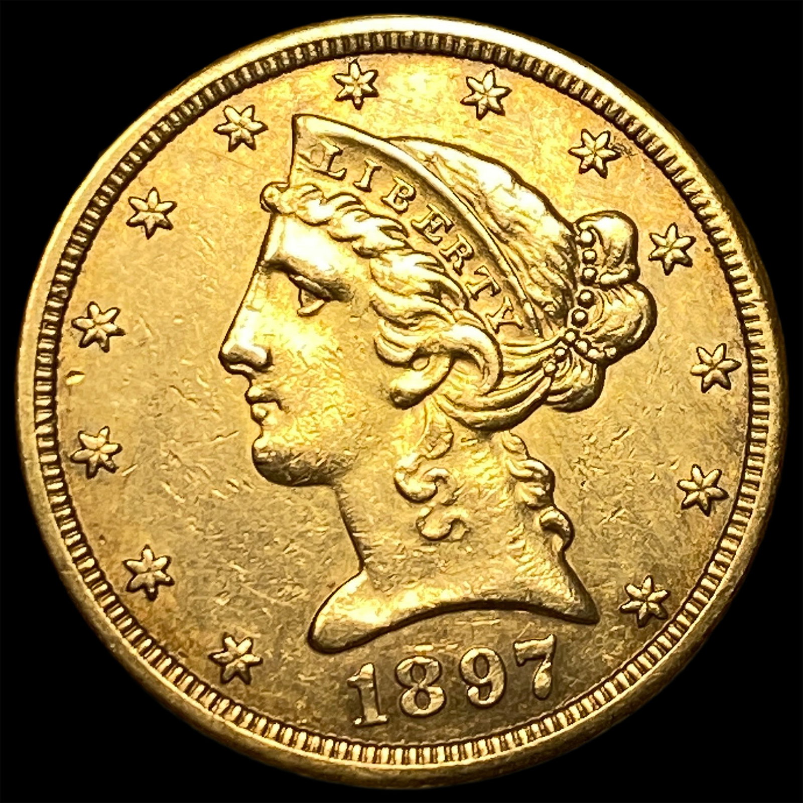 1897-S Liberty Head Half Eagle $5 Gold CLOSELY UNCIRCULATED (1 of 2)