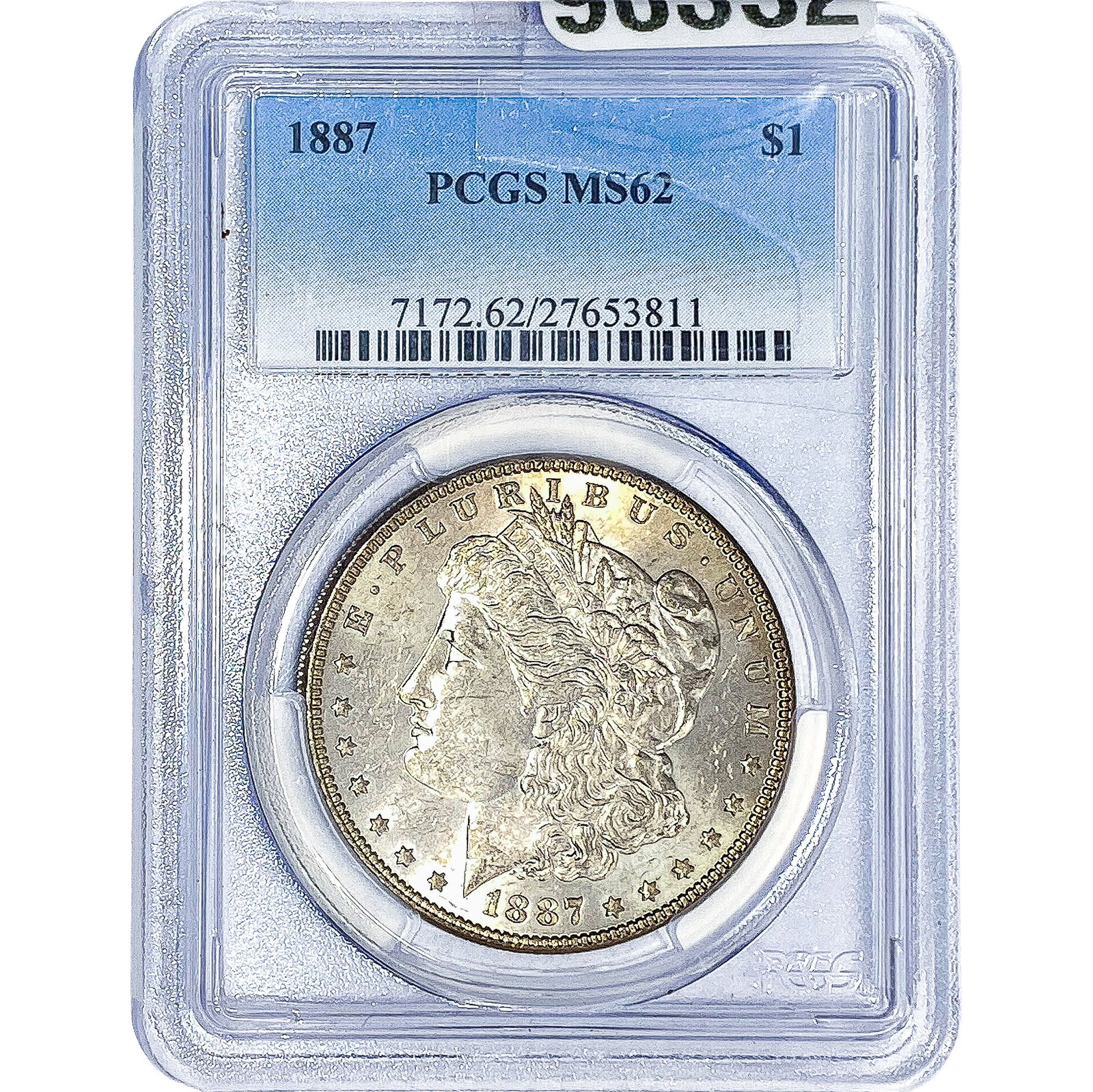 1887 Morgan Silver Dollar PCGS MS62: 1887 Morgan Silver Dollar PCGS MS62