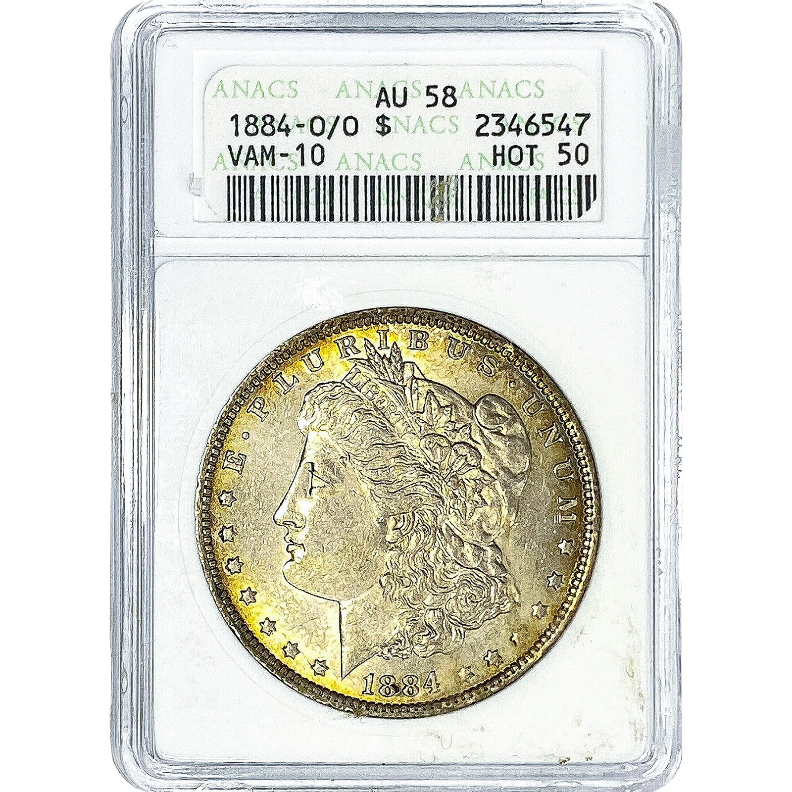 1964-D Morgan Silver Dollar ANACS AU58: 1964-D Morgan Silver Dollar ANACS AU58