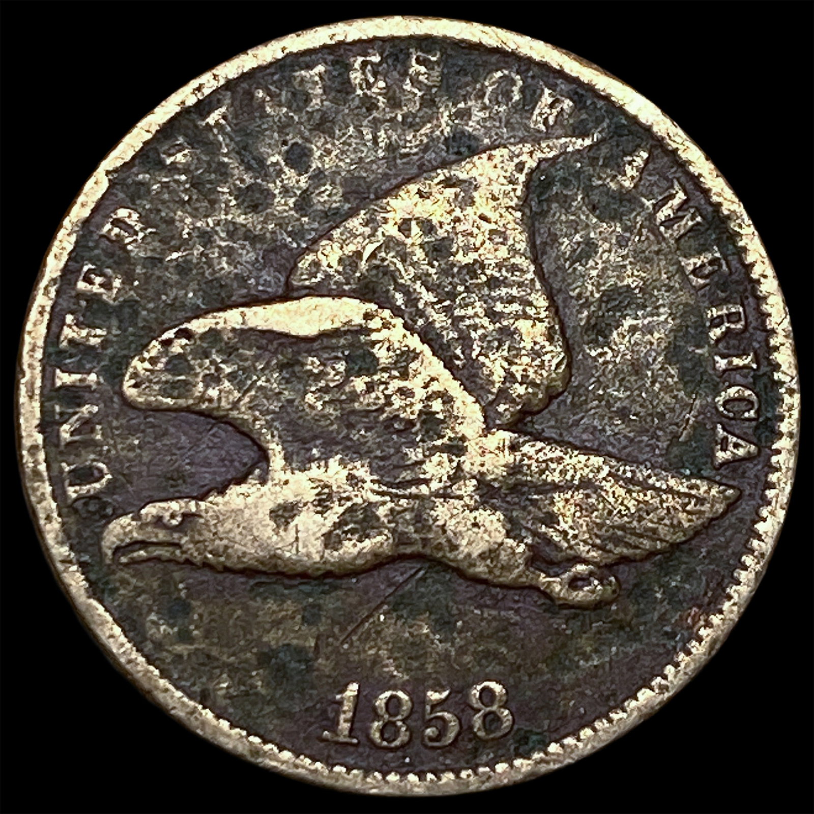 1858 Copper-Nickel Flying Eagle Cent HIGH GRADE: 1858 Copper-Nickel Flying Eagle Cent HIGH GRADE