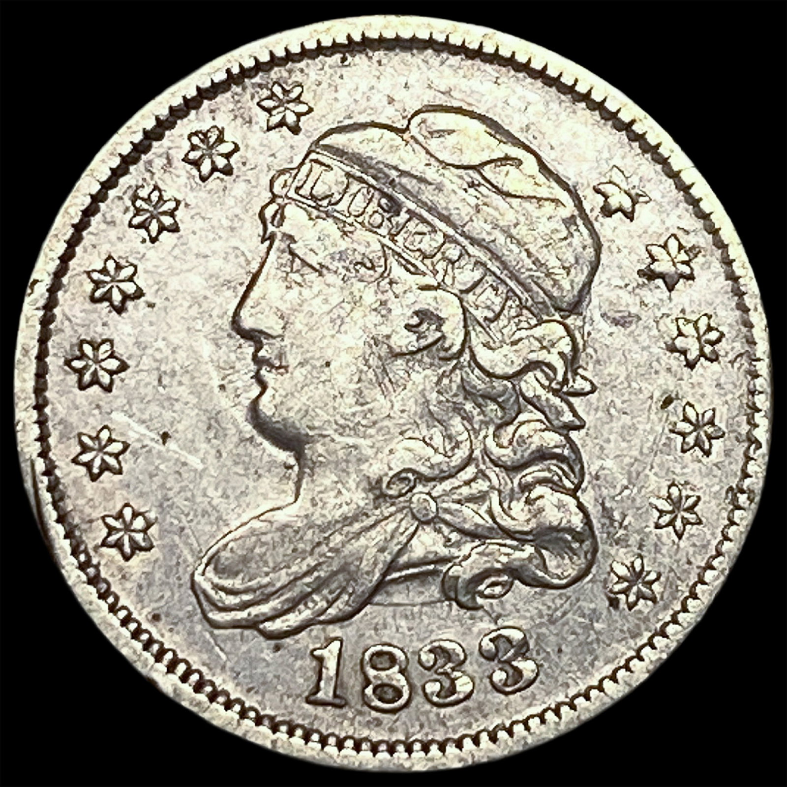 1833 Capped Bust Half Dime NEARLY UNCIRCULATED (1 of 2)