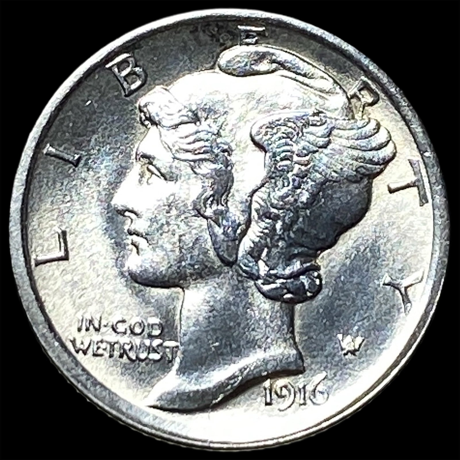1916 Silver Mercury Dime CHOICE BU: 1916 Silver Mercury Dime CHOICE BU