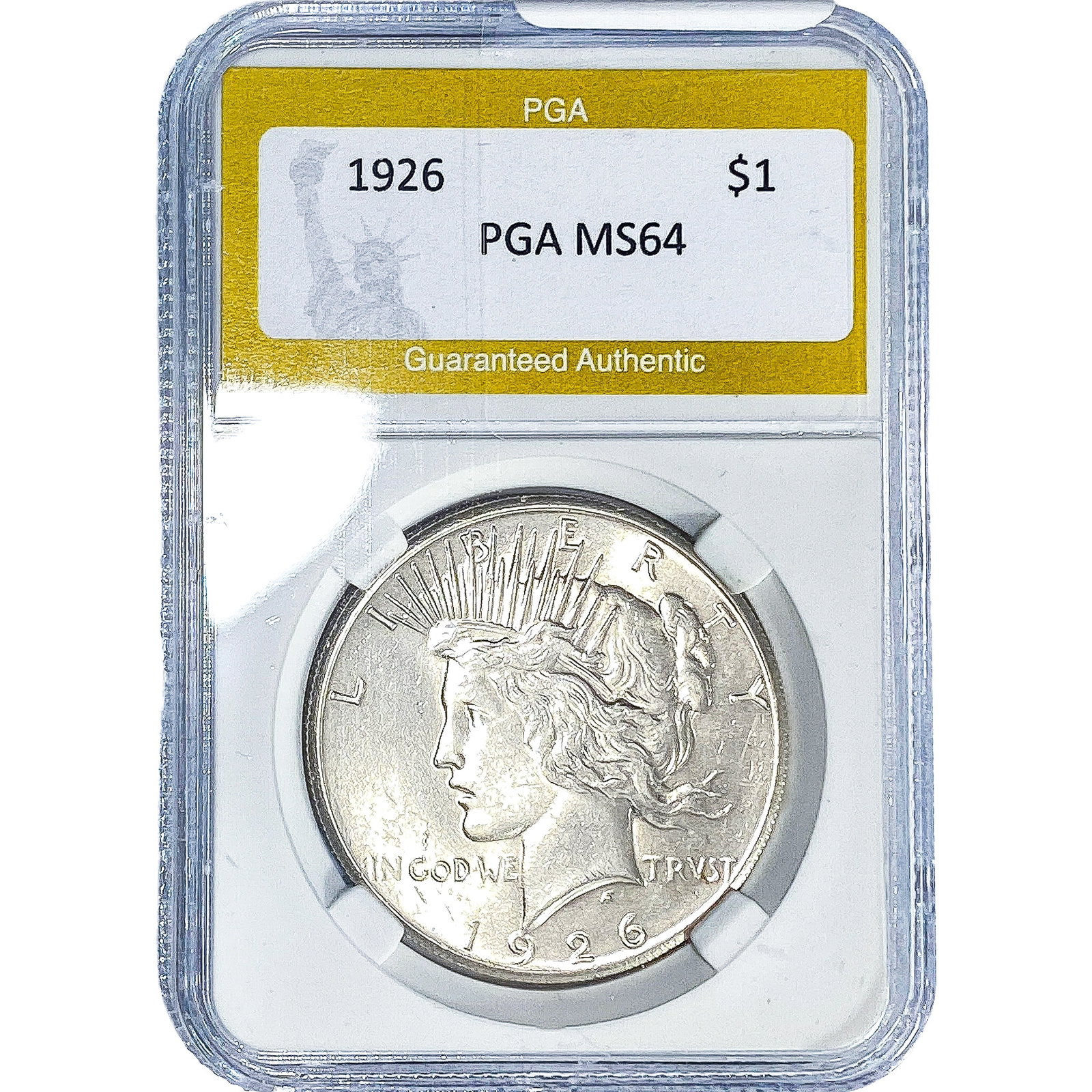 1926 Silver Peace Dollar PGA MS64: 1926 Silver Peace Dollar PGA MS64