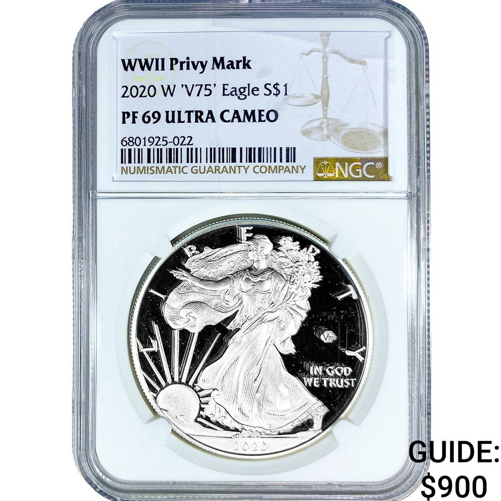 2020-W Silver Eagle NGC PF69 Ultra Cameo: 2020-W Silver Eagle NGC PF69 Ultra Cameo
