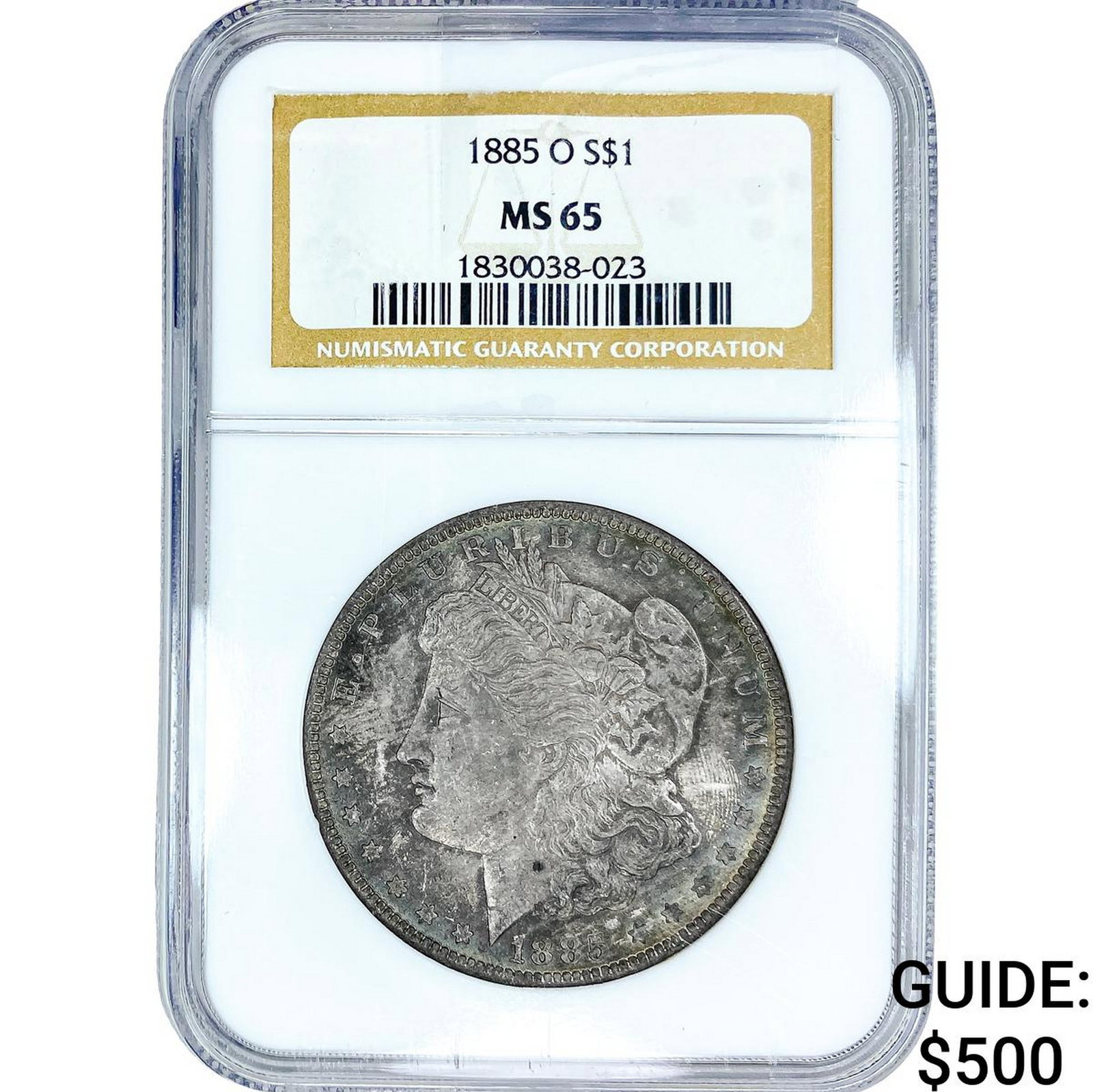 1885-O Morgan Silver Dollar NGC MS65: 1885-O Morgan Silver Dollar NGC MS65