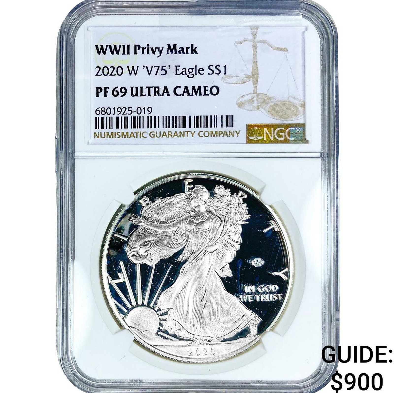 2020-W Silver Eagle NGC PF69 Ultra Cameo: 2020-W Silver Eagle NGC PF69 Ultra Cameo