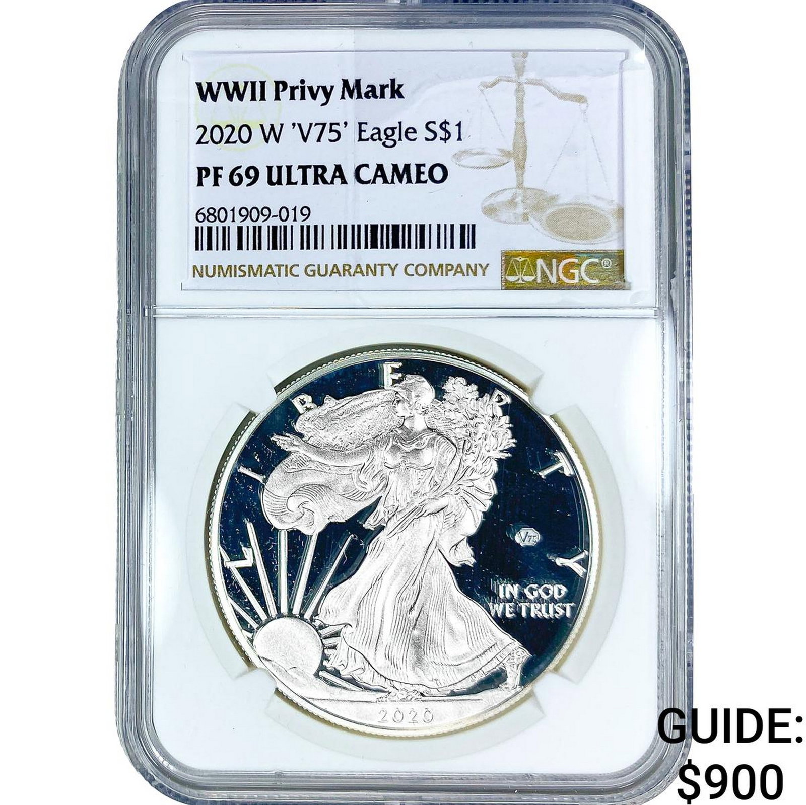 2020-W Silver Eagle NGC PF69 Ultra Cameo: 2020-W Silver Eagle NGC PF69 Ultra Cameo