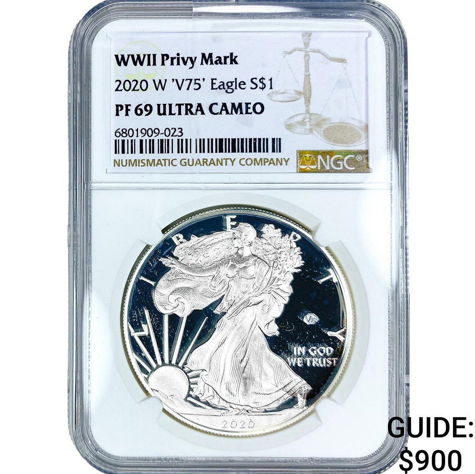 2020-W Silver Eagle NGC PF69 Ultra Cameo: 2020-W Silver Eagle NGC PF69 Ultra Cameo