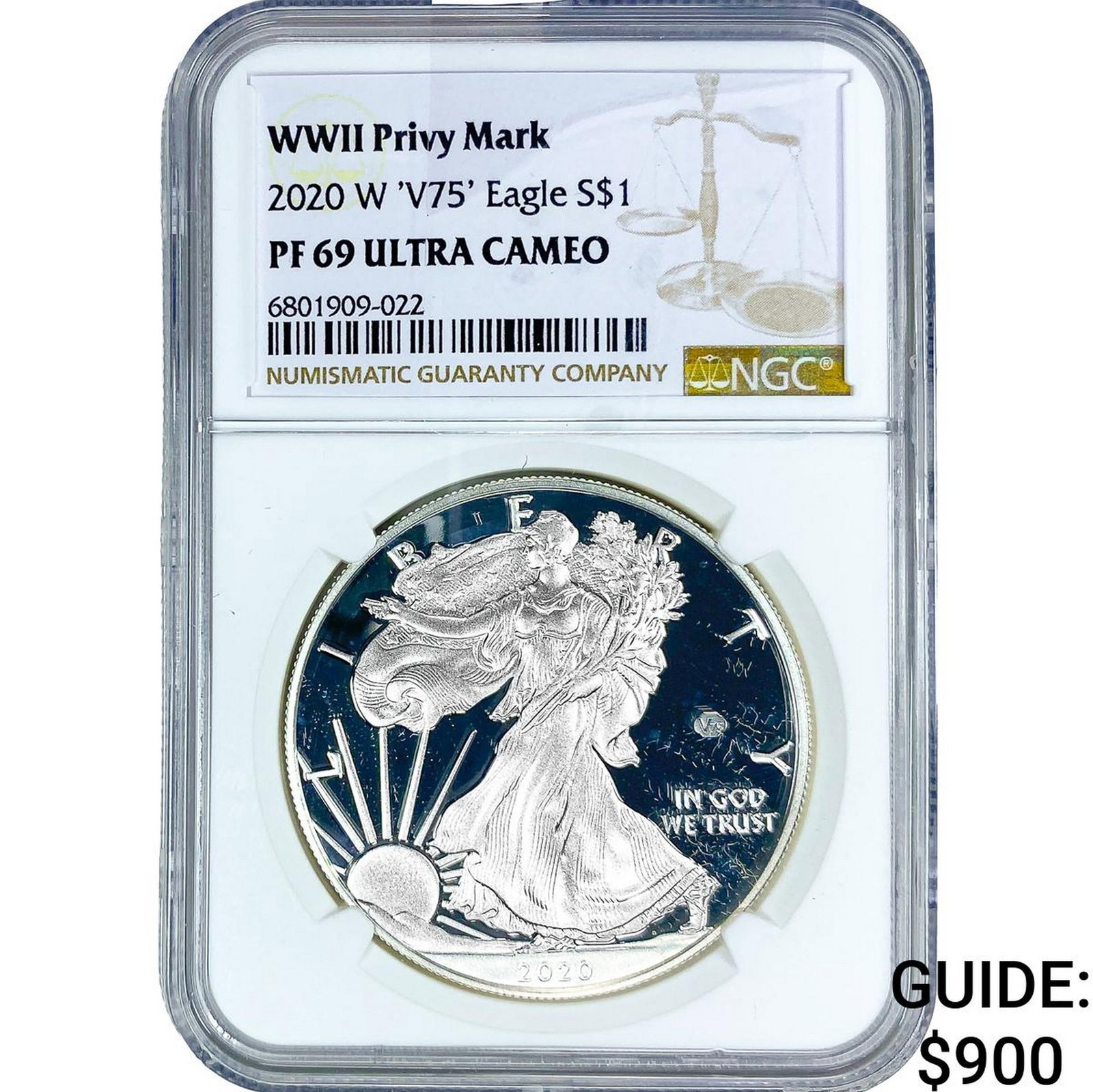 2020-W Silver Eagle NGC PF69 Ultra Cameo: 2020-W Silver Eagle NGC PF69 Ultra Cameo
