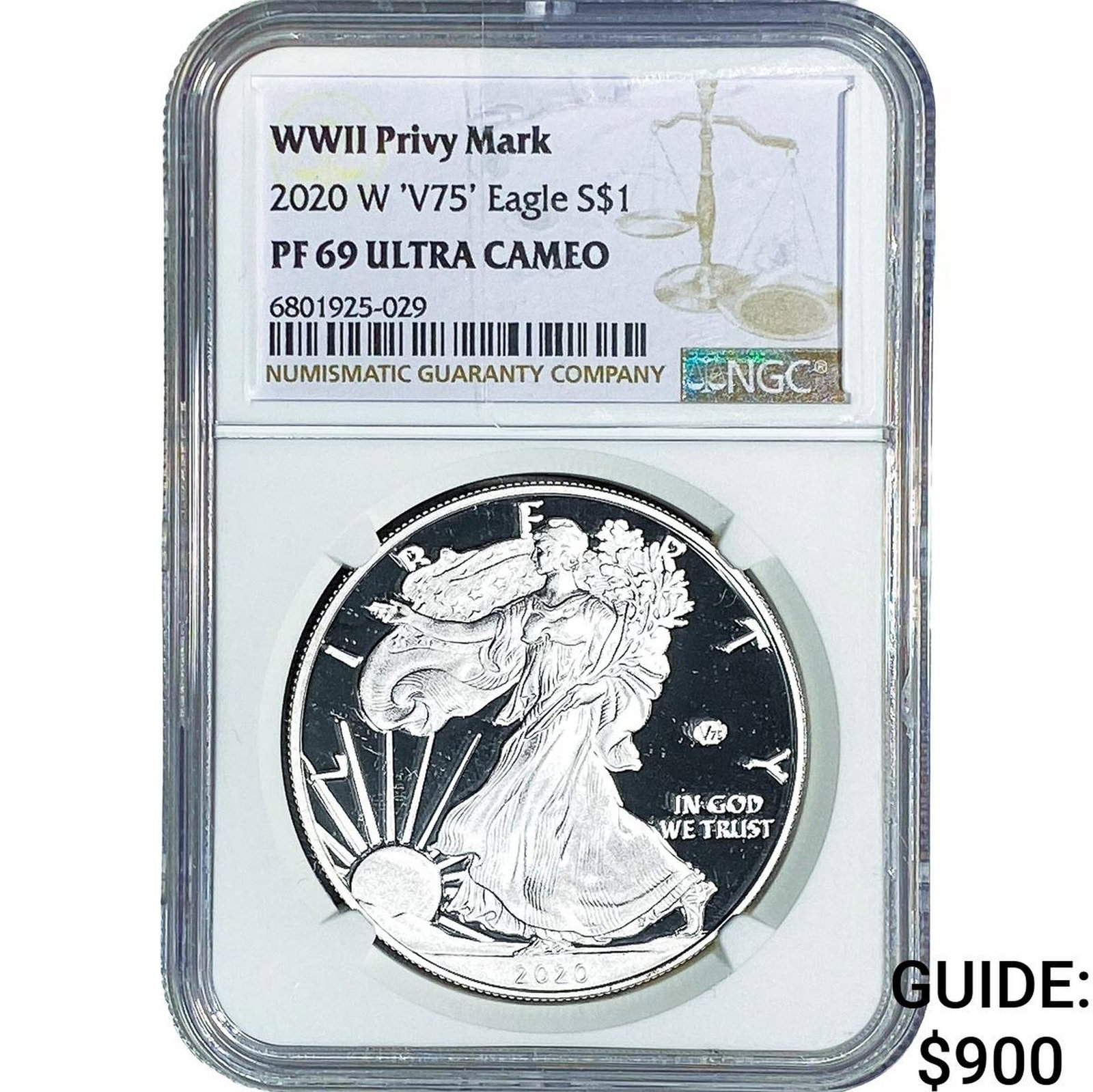 2022-W Silver Eagle NGC PF69 Ultra Cameo: 2022-W Silver Eagle NGC PF69 Ultra Cameo