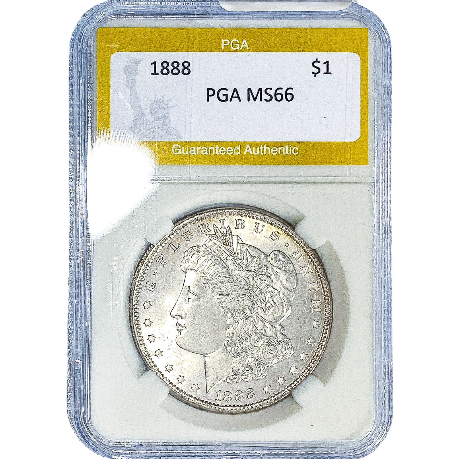 1888 Morgan Silver Dollar PGA MS66: 1888 Morgan Silver Dollar PGA MS66