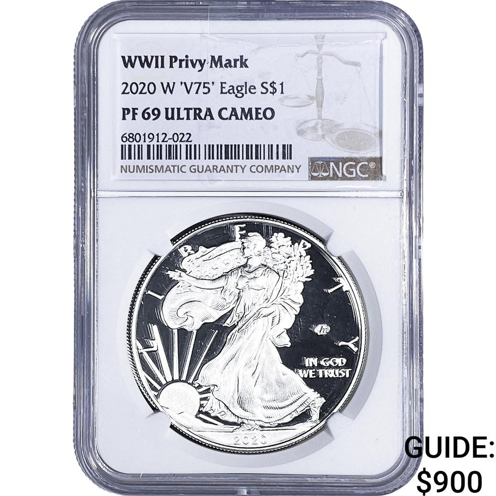 2022-W Silver Eagle NGC PF69 Ultra Cameo: 2022-W Silver Eagle NGC PF69 Ultra Cameo