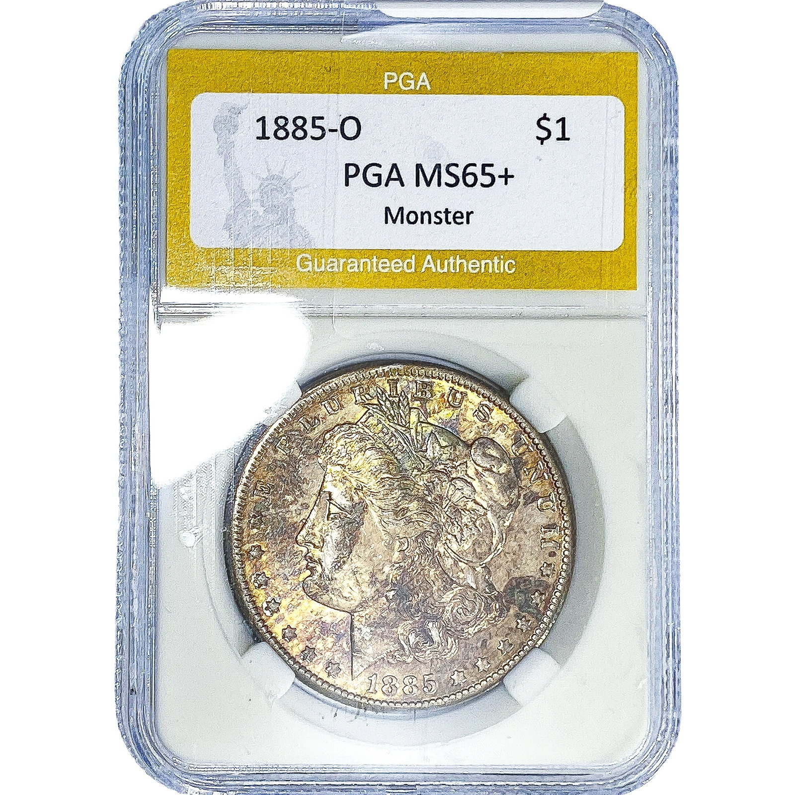 1885-O Morgan Silver Dollar PGA MS65+ Monster: 1885-O Morgan Silver Dollar PGA MS65+ Monster