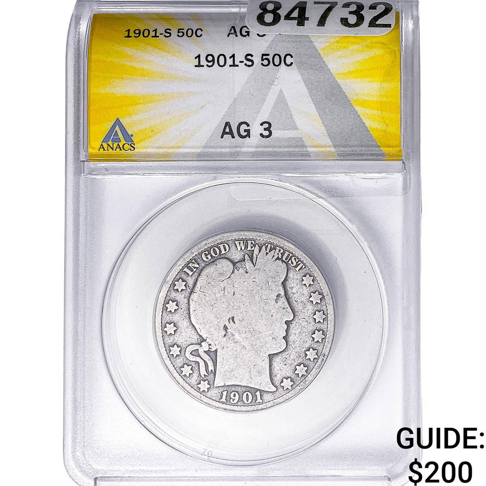 1901-S Barber Half Dollar ANACS AG3 (1 of 2)