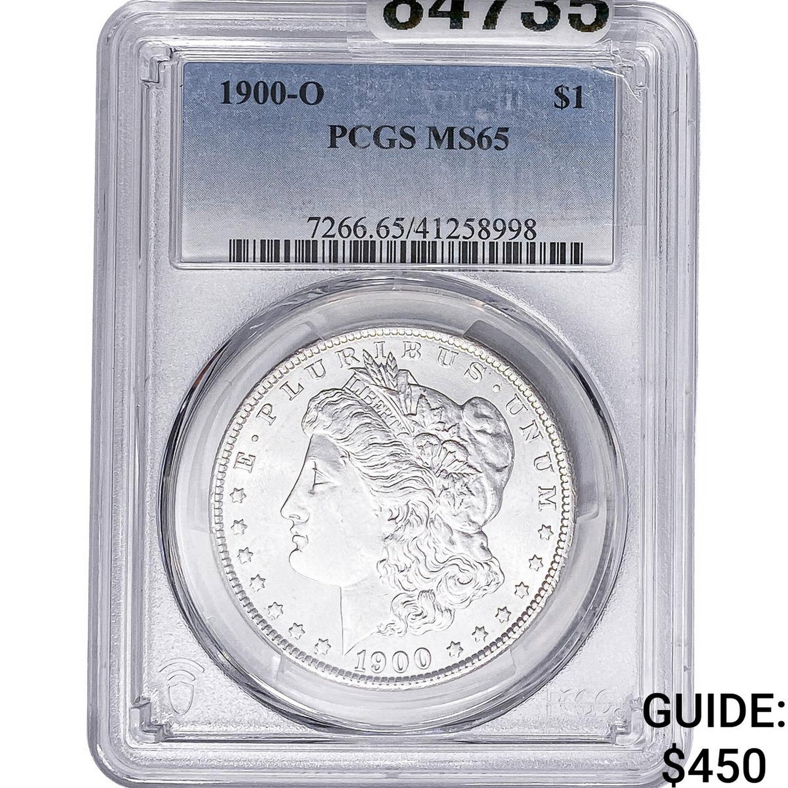 1900-O Morgan Silver Dollar PCGS MS65: 1900-O Morgan Silver Dollar PCGS MS65
