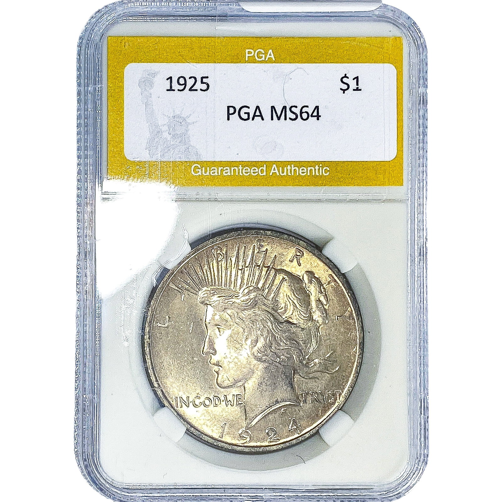 1925 Morgan Silver Dollar PGA MS64: 1925 Morgan Silver Dollar PGA MS64