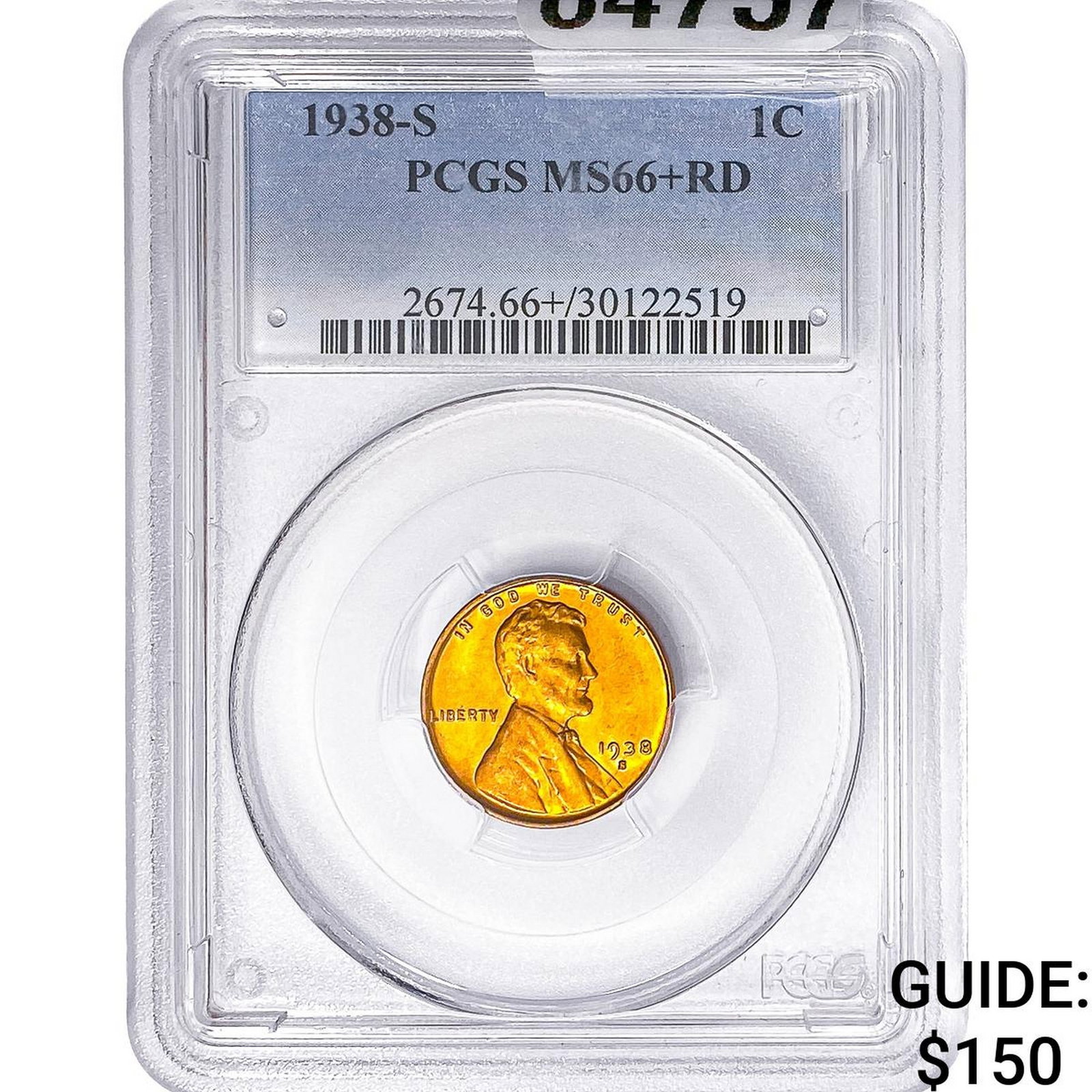 1938-S Wheat Cent PCGS MS66+ RD (1 of 2)