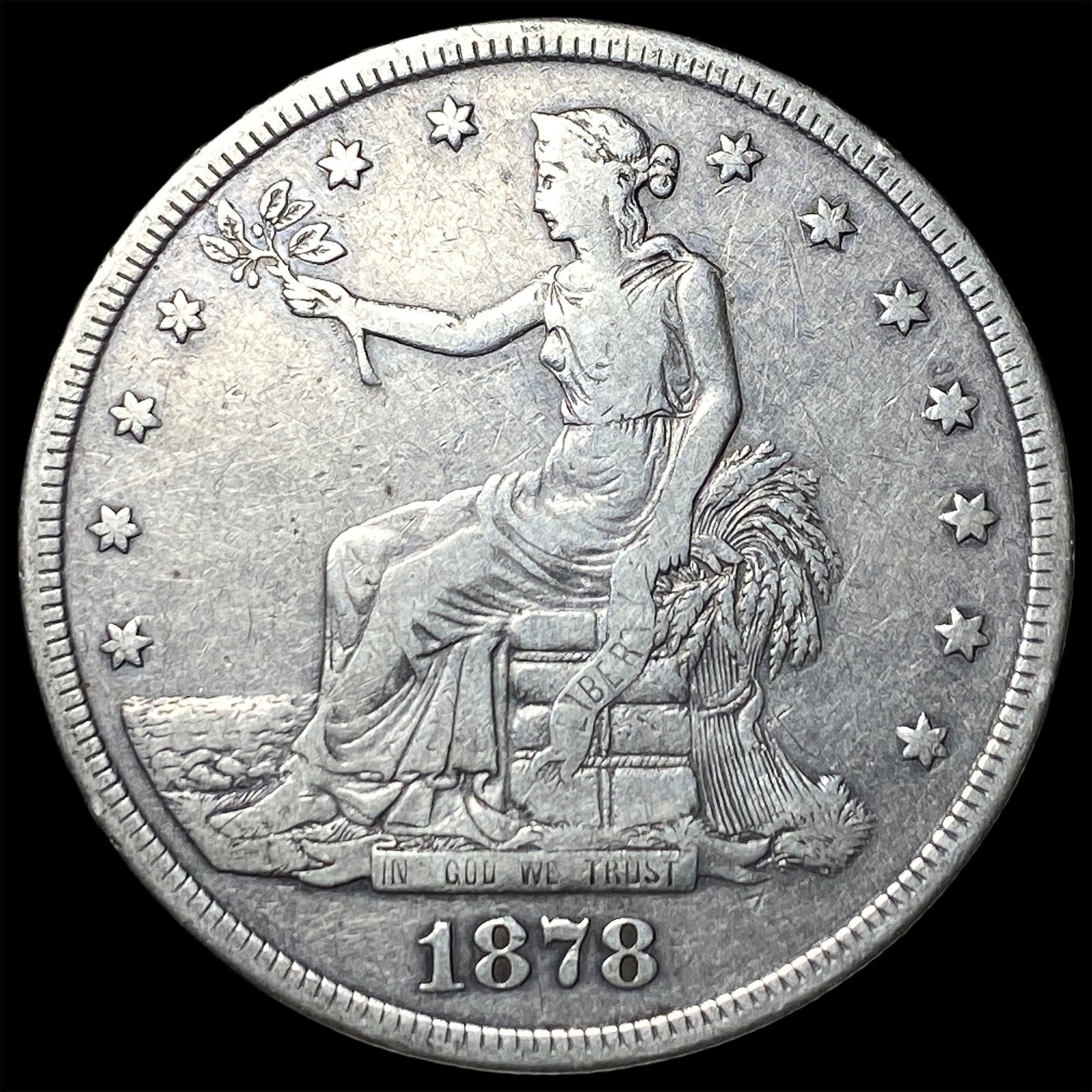 1878-S Silver Trade Dollar LIGHTLY CIRCULATED: 1878-S Silver Trade Dollar LIGHTLY CIRCULATED