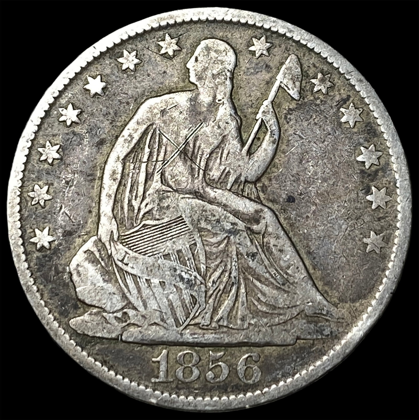 1856-O Silver Half Dollar LIGHTLY CIRCULATED: 1856-O Silver Half Dollar LIGHTLY CIRCULATED