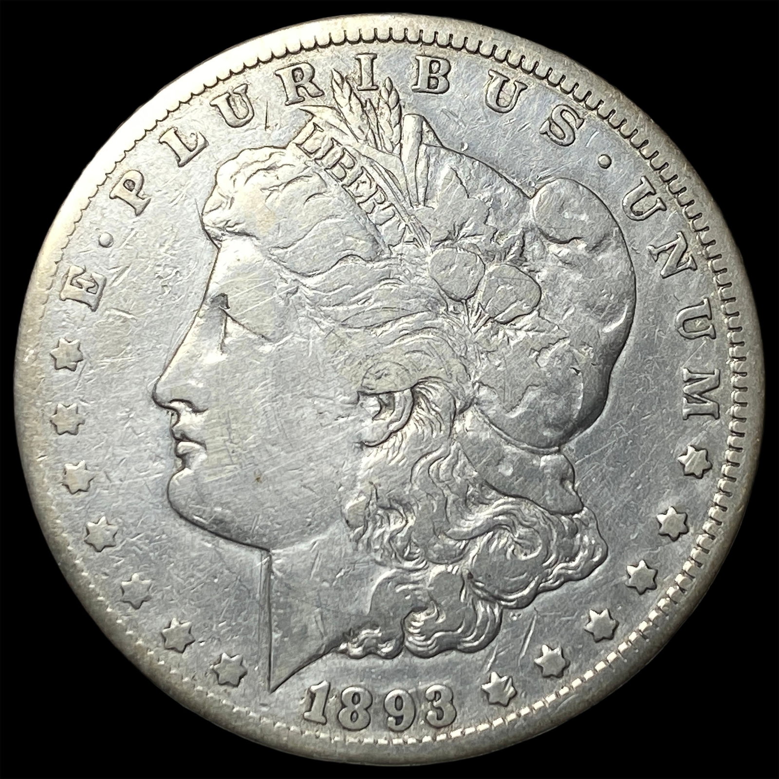 1893-CC Silver Morgan Dollar LIGHTLY CIRCULATED: 1893-CC Silver Morgan Dollar LIGHTLY CIRCULATED