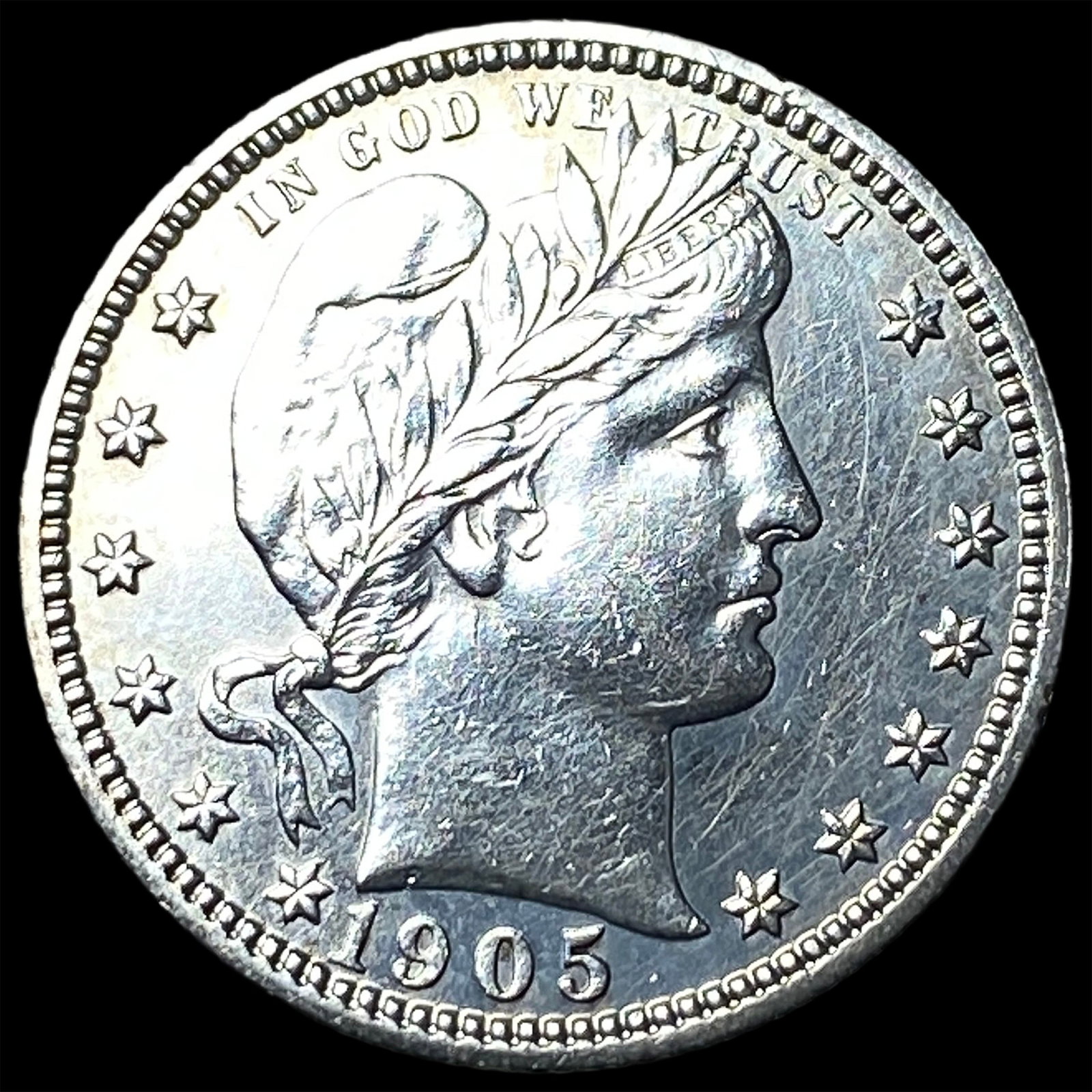 1905-S Silver Barber Quarter CLOSELY UNCIRCULATED (1 of 2)