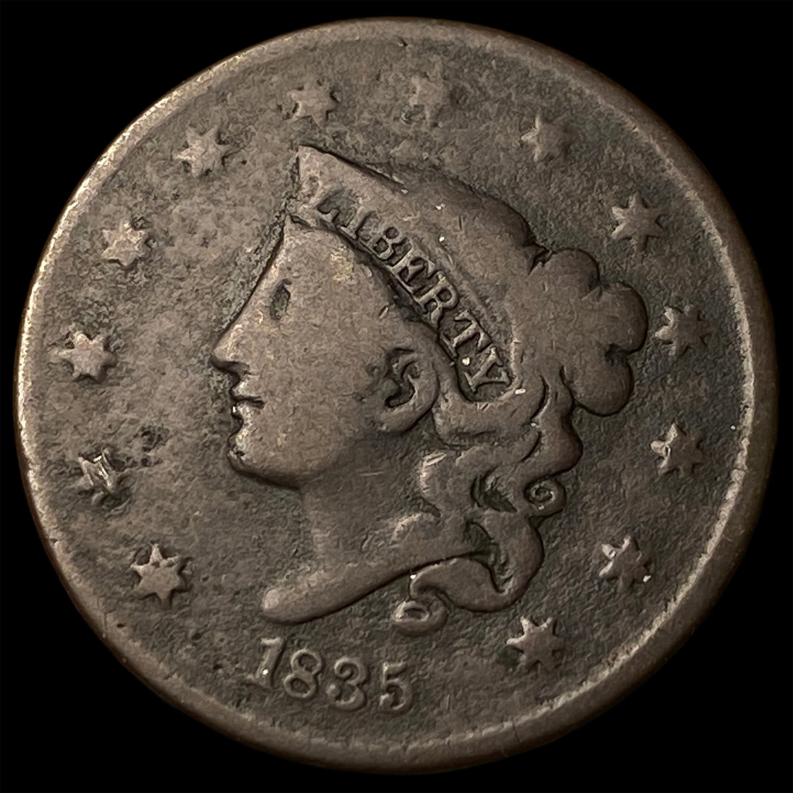 1835 Large Cent NICELY CIRCULATED (1 of 2)