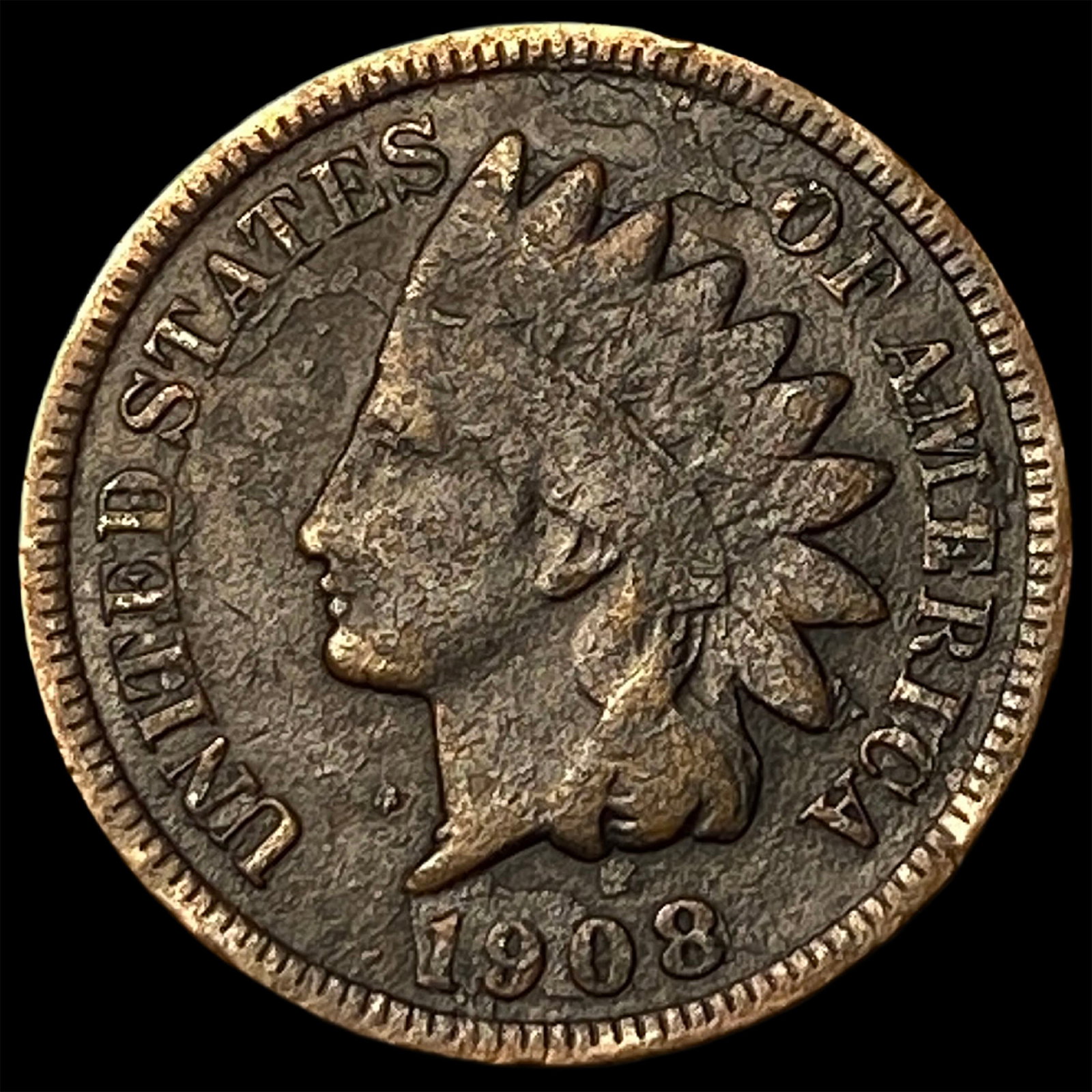 1908-S Indian Head Cent NICELY CIRCULATED (1 of 2)