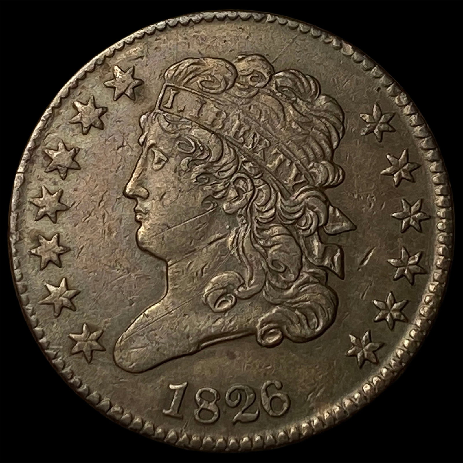 1826 Classic Head Half Cent NEARLY UNCIRCULATED (1 of 2)