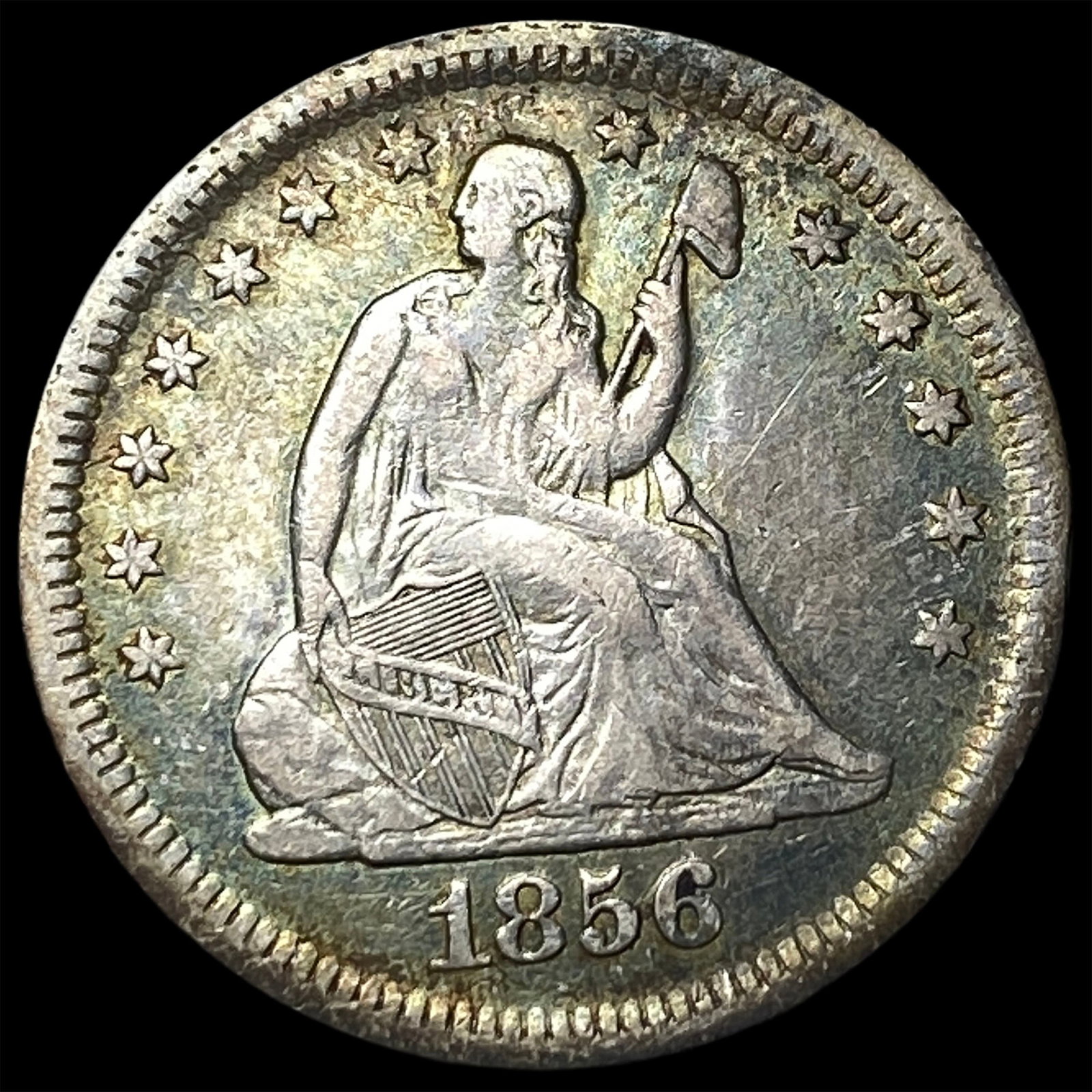 1856 Seated Liberty Quarter NEARLY UNCIRCULATED: 1856 Seated Liberty Quarter NEARLY UNCIRCULATED