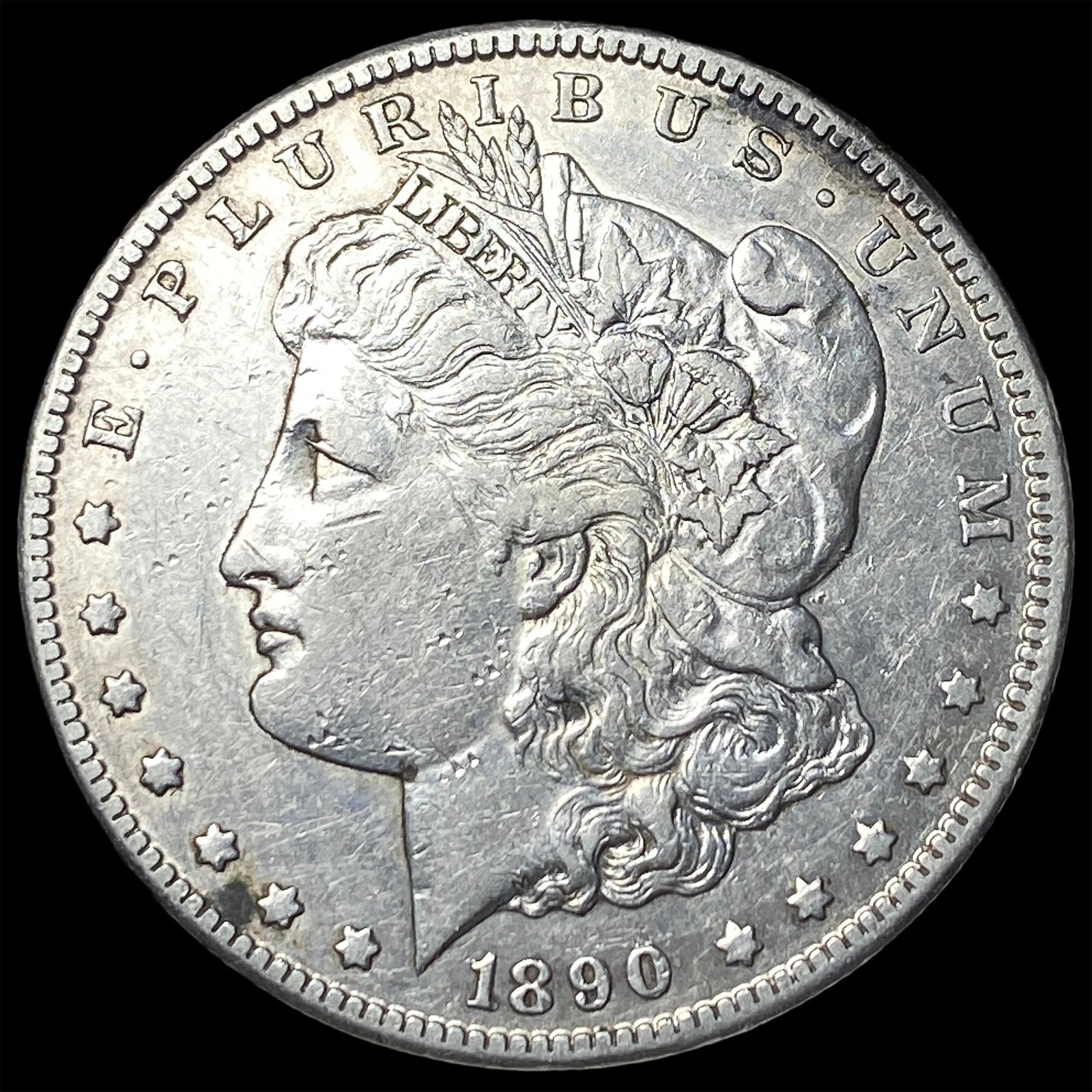 1890-CC Silver Morgan Dollar CLOSELY UNCIRCULATED: 1890-CC Silver Morgan Dollar CLOSELY UNCIRCULATED