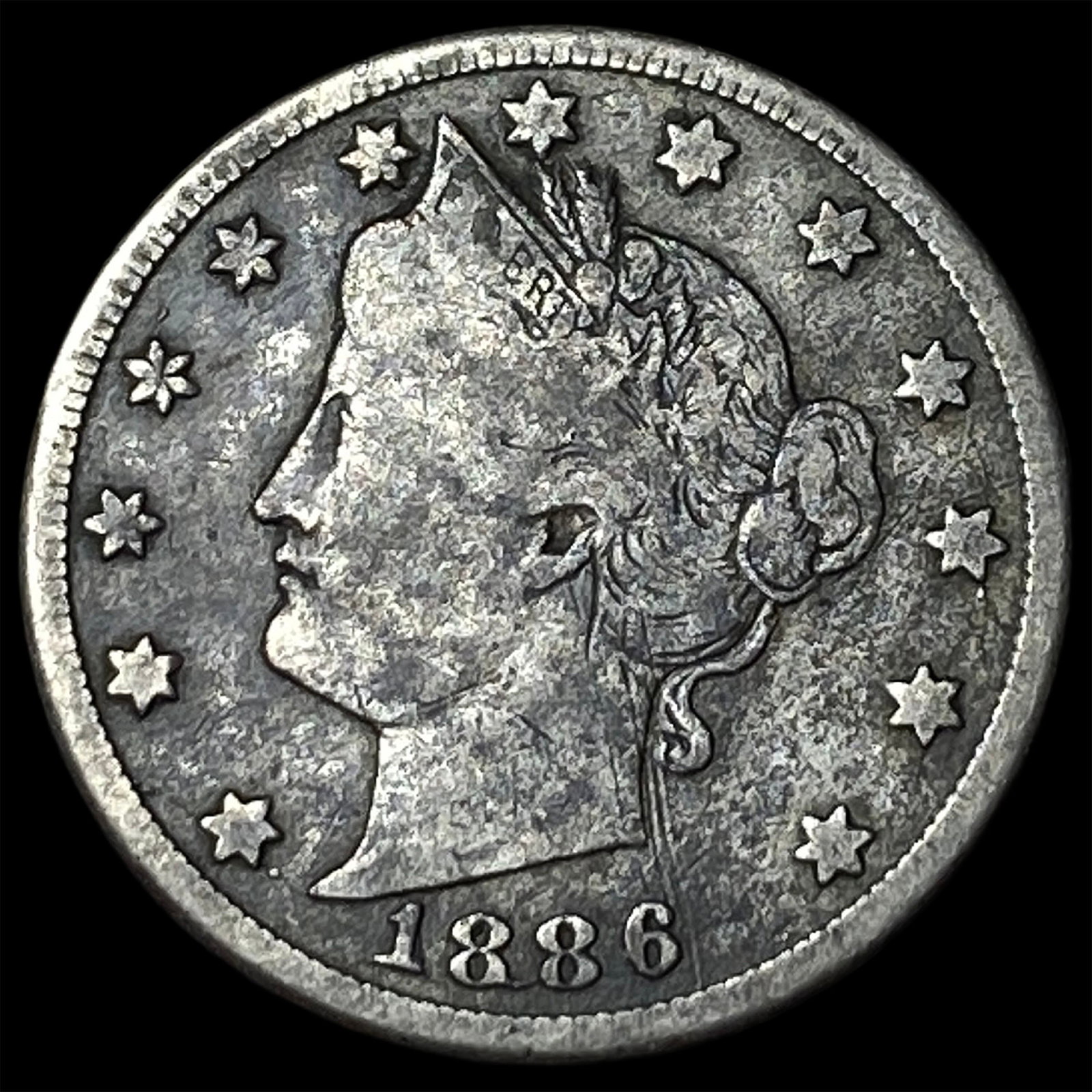1886 Liberty Head Nickel LIGHTLY CIRCULATED: 1886 Liberty Head Nickel LIGHTLY CIRCULATED