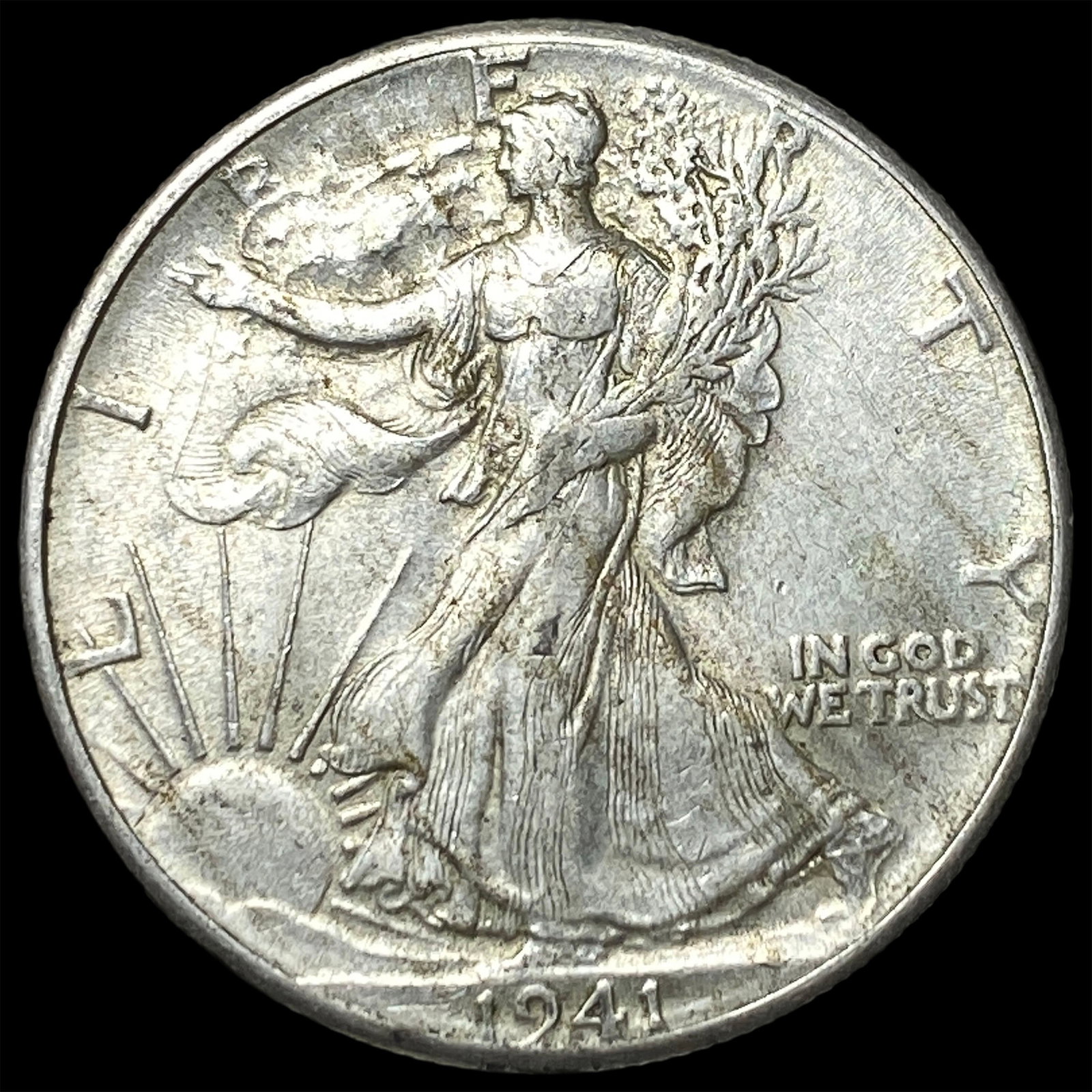 1941 Silver Half Dollar (Walking Liberty) CLOSELY UNCIRCULATED: 1941 Silver Half Dollar (Walking Liberty) CLOSELY UNCIRCULATED