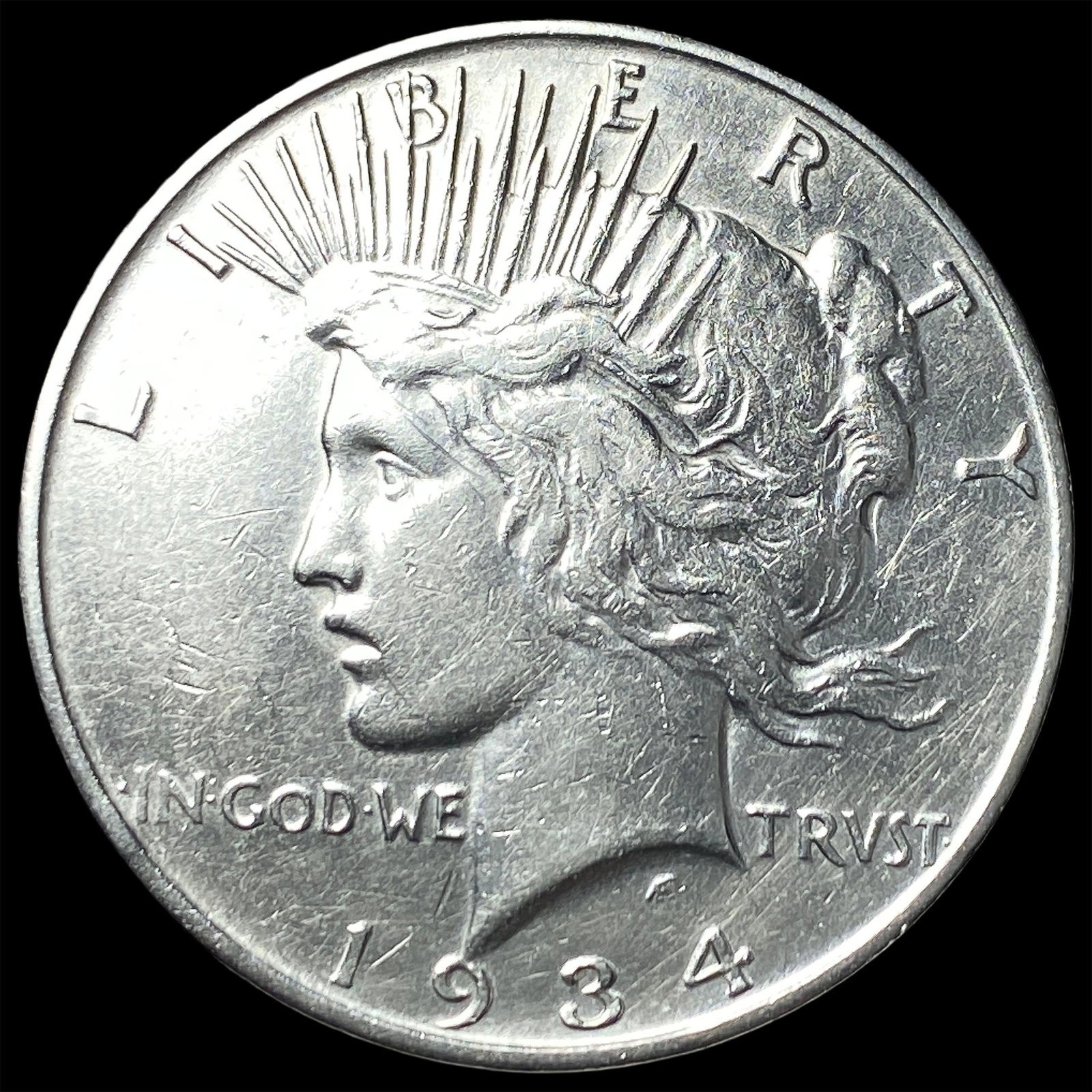 1934-S Silver Peace Dollar NEARLY UNCIRCULATED (1 of 2)
