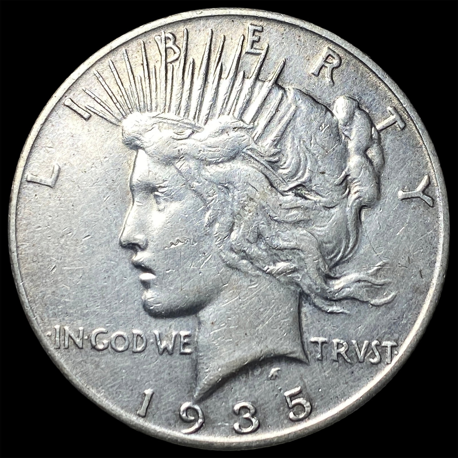 1935 Silver Peace Dollar NEARLY UNCIRCULATED: 1935 Silver Peace Dollar NEARLY UNCIRCULATED